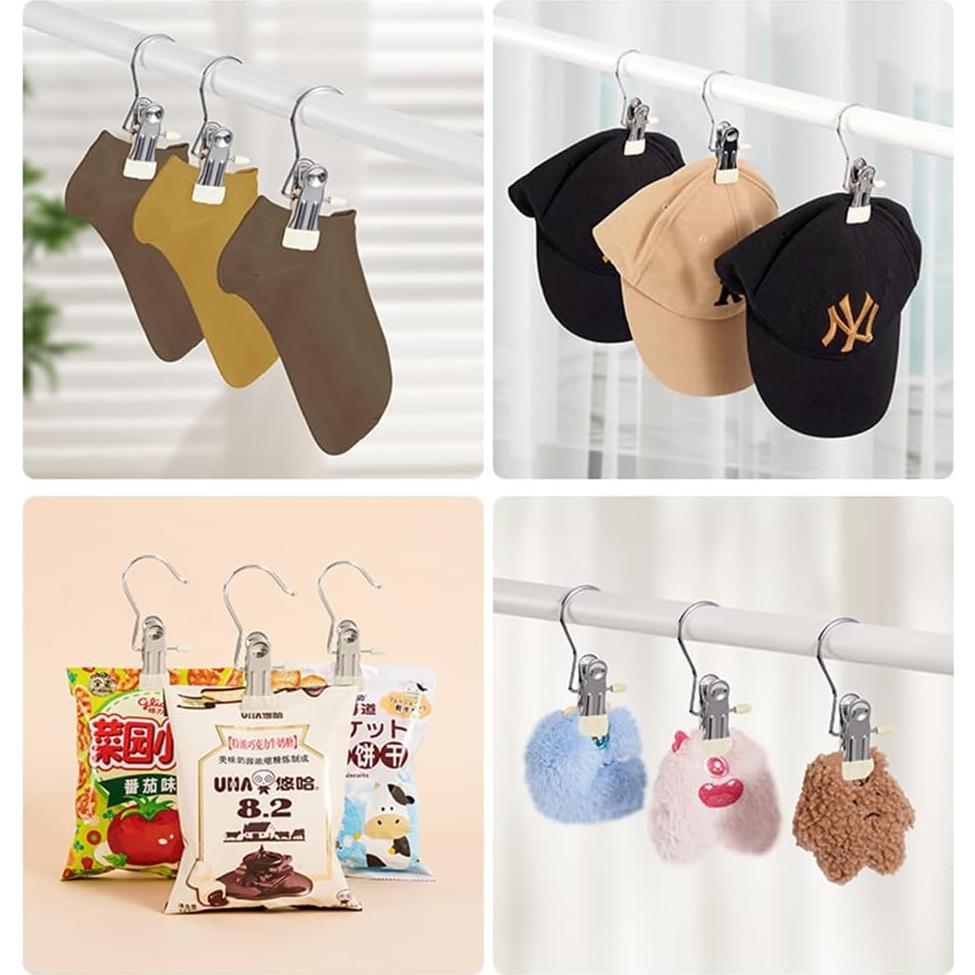 Ganchos de Clips AIWIWH 10 Piezas Negro Multiusos