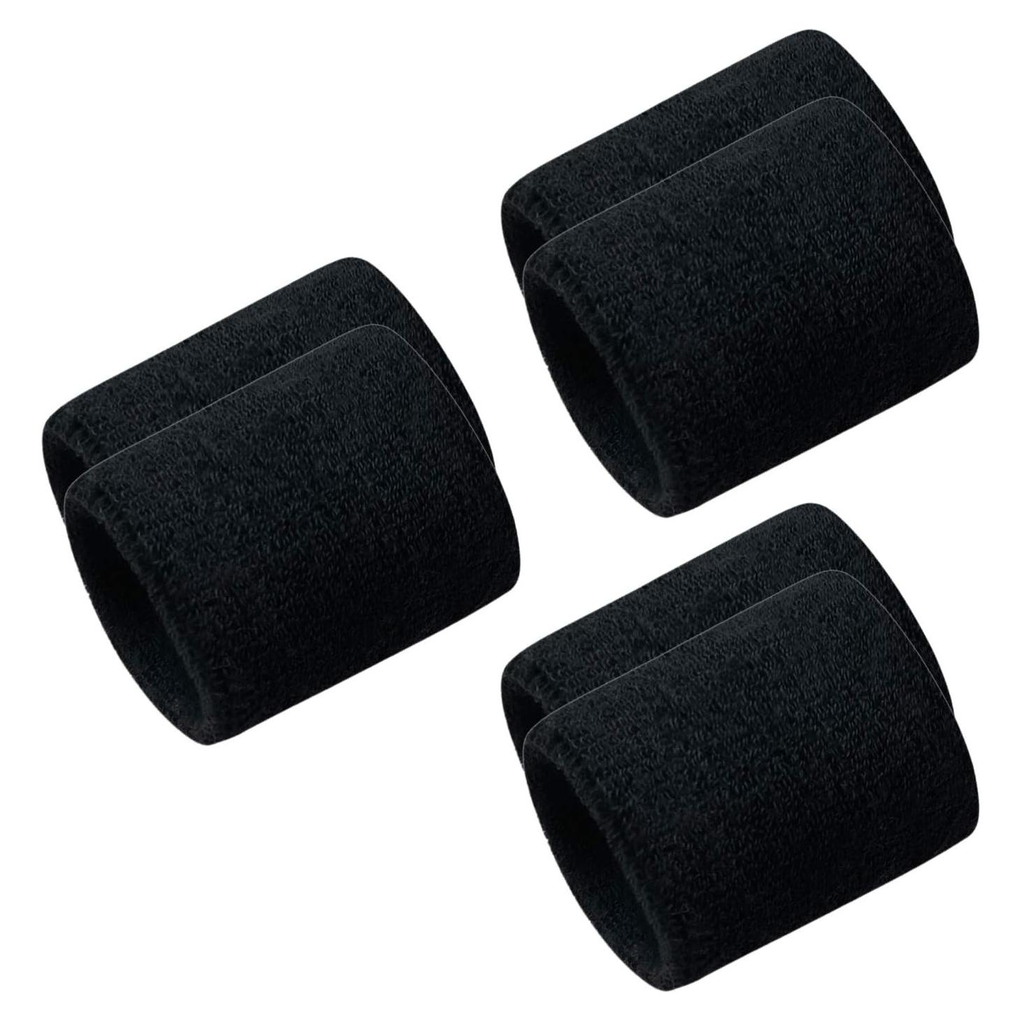 Banda de Muñeca Oureamod Negra 3 Paquete para Deportes