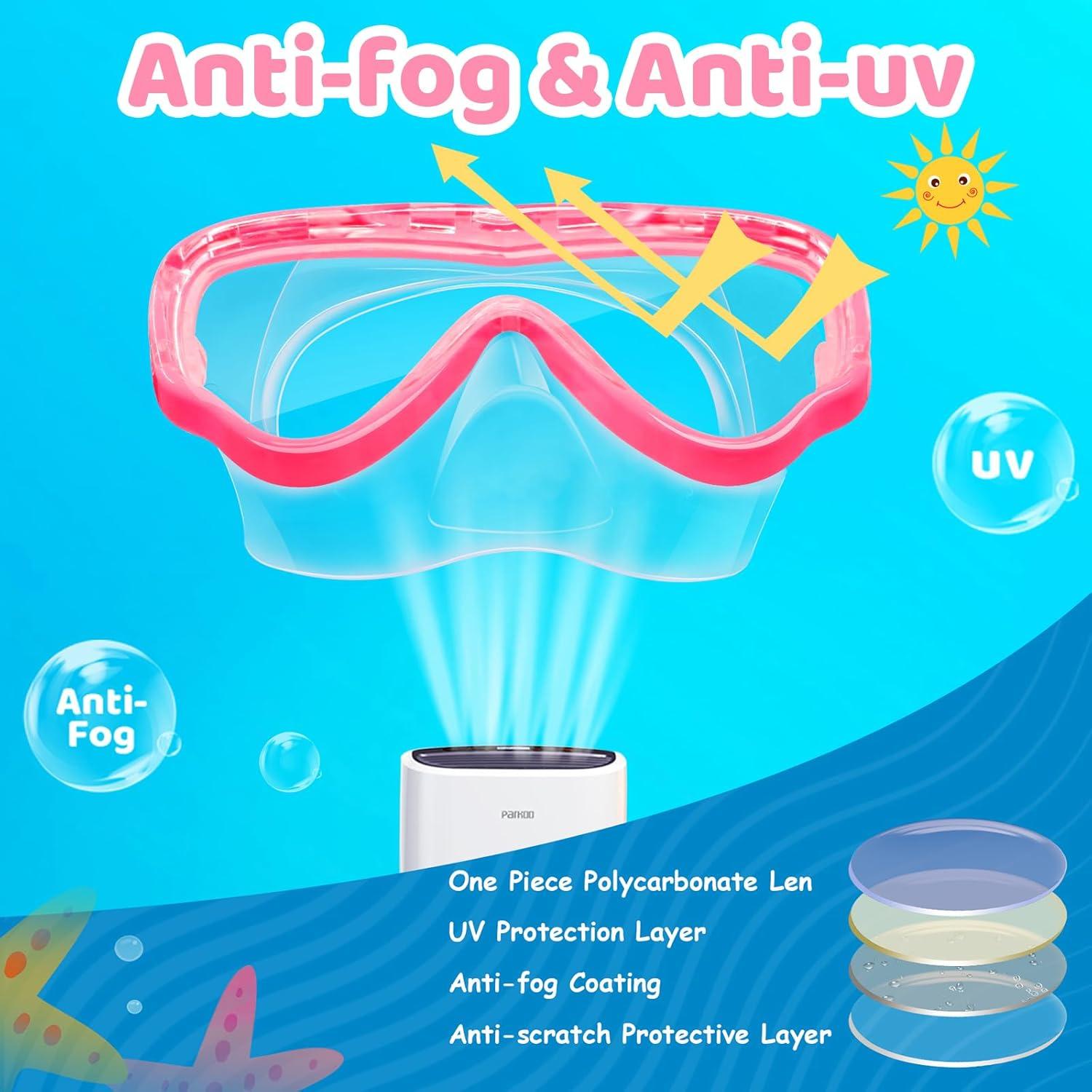 Gafas de natación Vvinca Kids con correa elástica y lentes UV