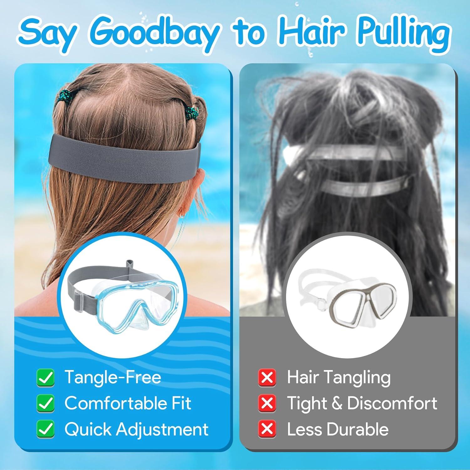 Gafas de natación Vvinca Kids con correa elástica y lentes UV