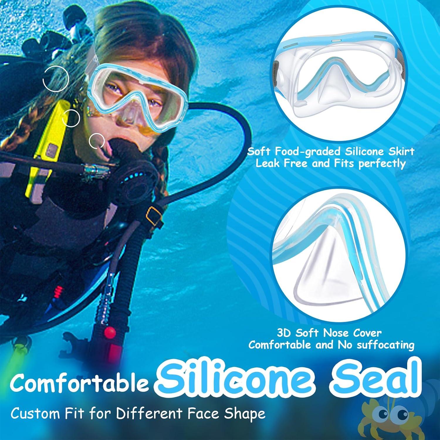 Gafas de natación Vvinca Kids con correa elástica y lentes UV