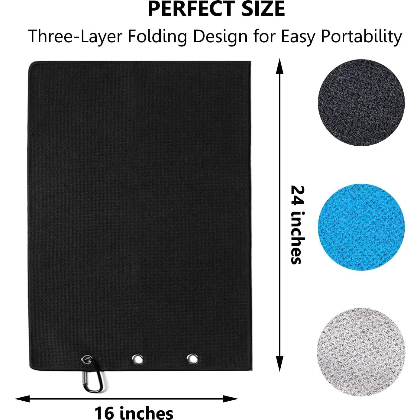 Paquete de 3 Toallas de Golf Microfibra LUSTEMBER 40x60 cm