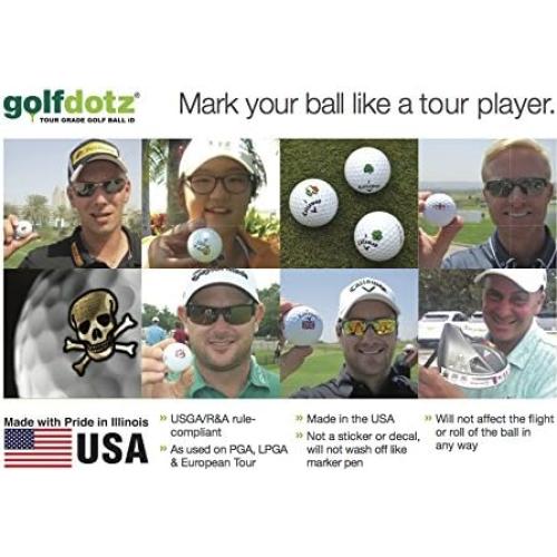 Marcadores de Pelotas de Golf Golfdotz - Colección Americana, 32 Unidades