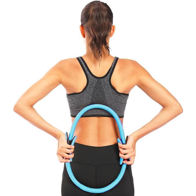 Anillo de Pilates Pro Impact - Equipo de Resistencia Azul - Ligero y Antideslizante