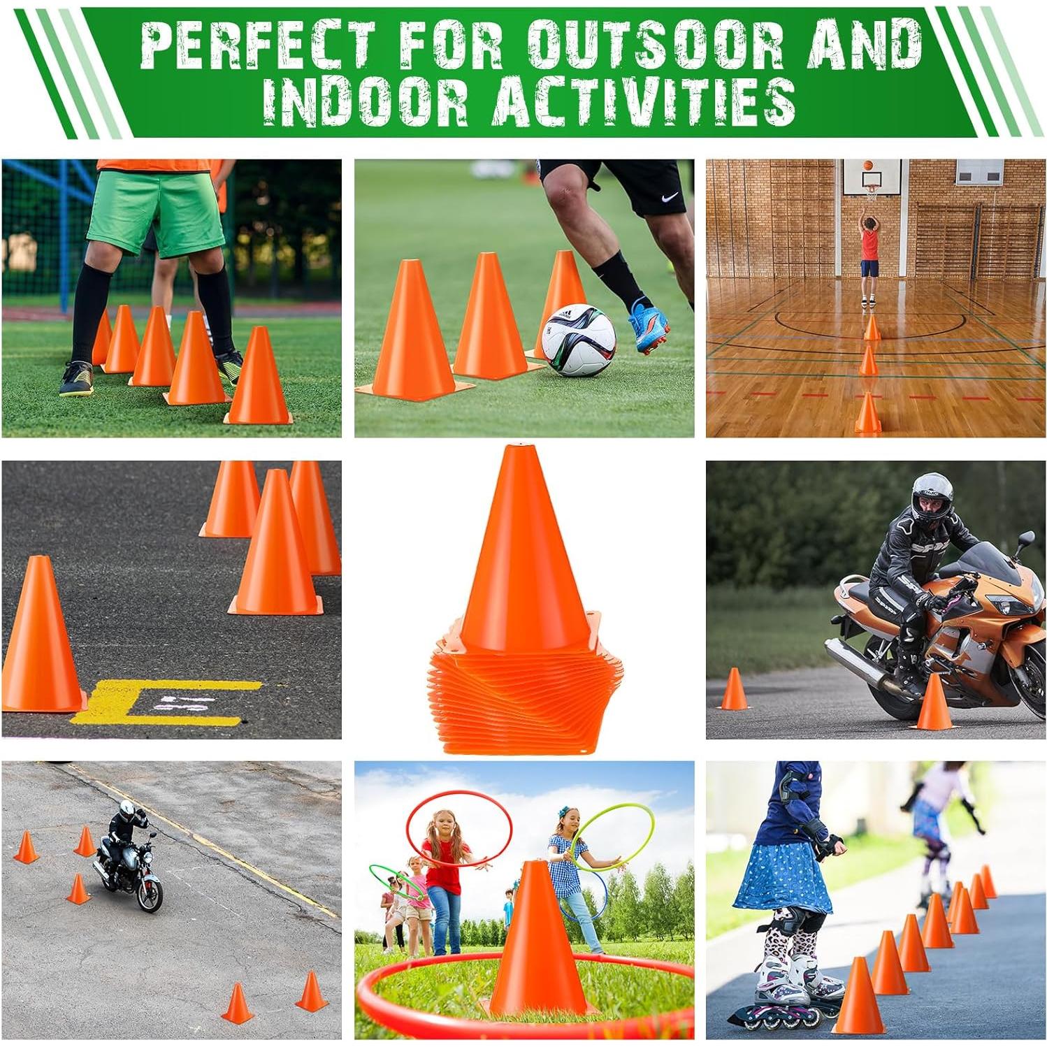 Conos de Entrenamiento Vinsot 48 Conos Naranja 17.78 cm