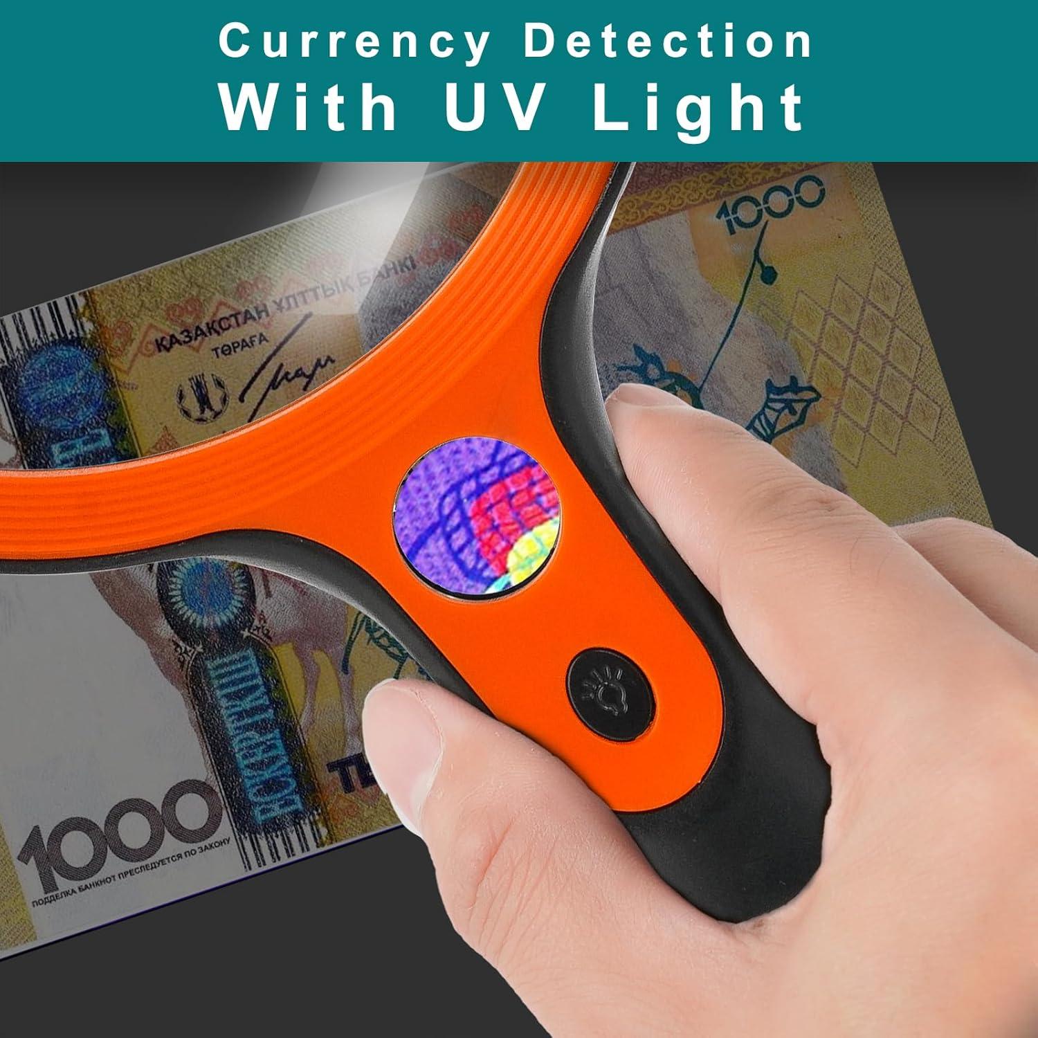 Lupa Iluminada GABORISH 10X 20X 45X con Estuche y Luz LED