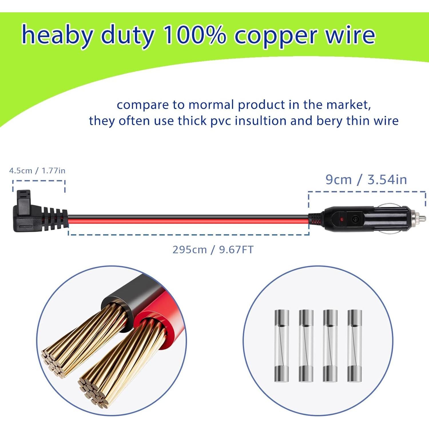 Cable de Alimentación 12V/24V para Refrigerador Basysion 3m