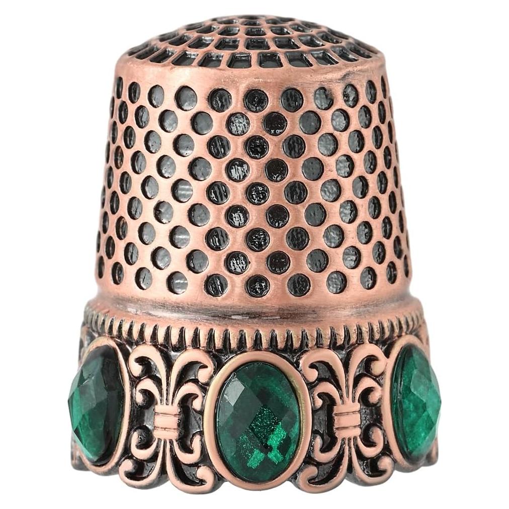 Dedal Vintage Cobre Rojo Flrhsjx para Coser y Manualidades