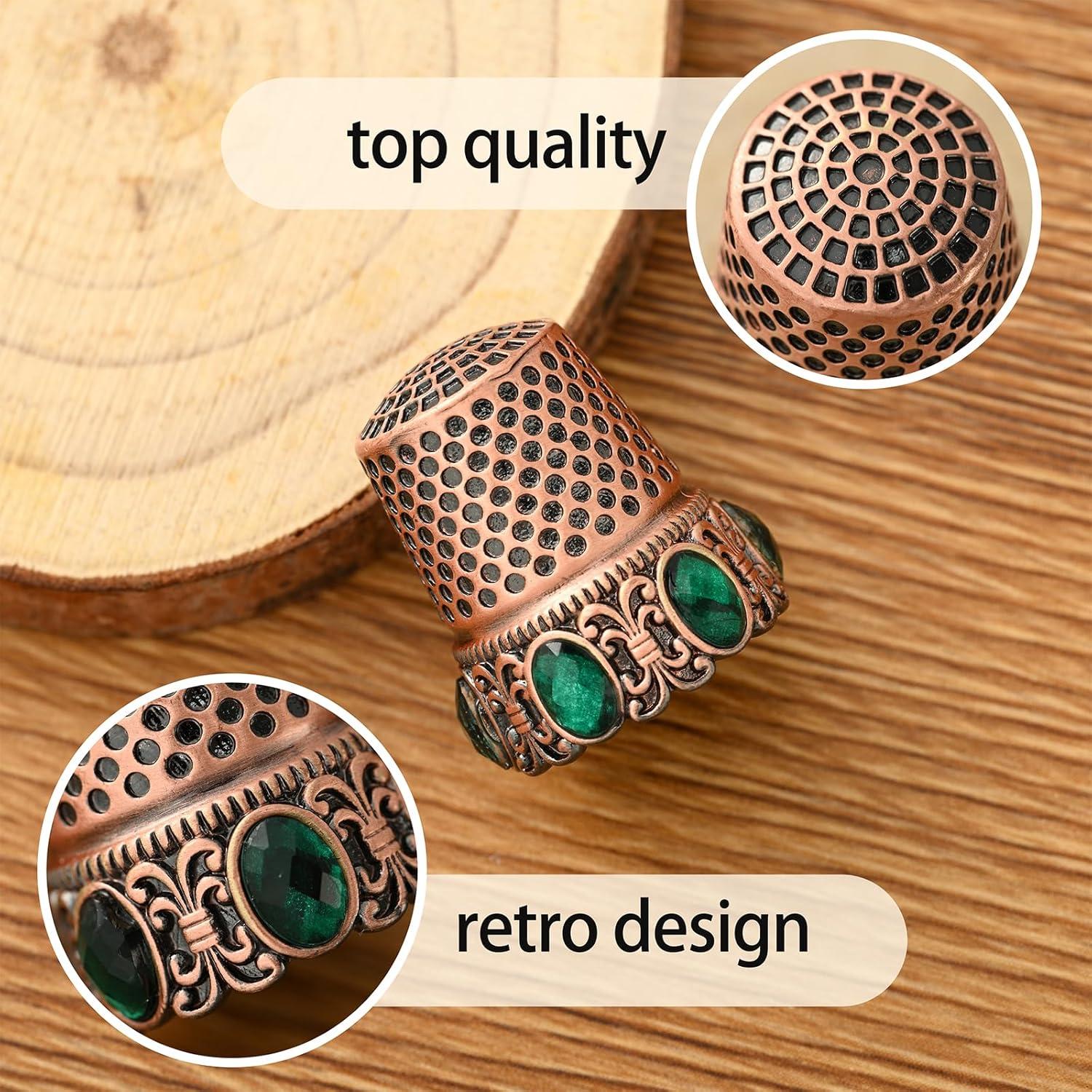 Dedal Vintage Cobre Rojo Flrhsjx para Coser y Manualidades