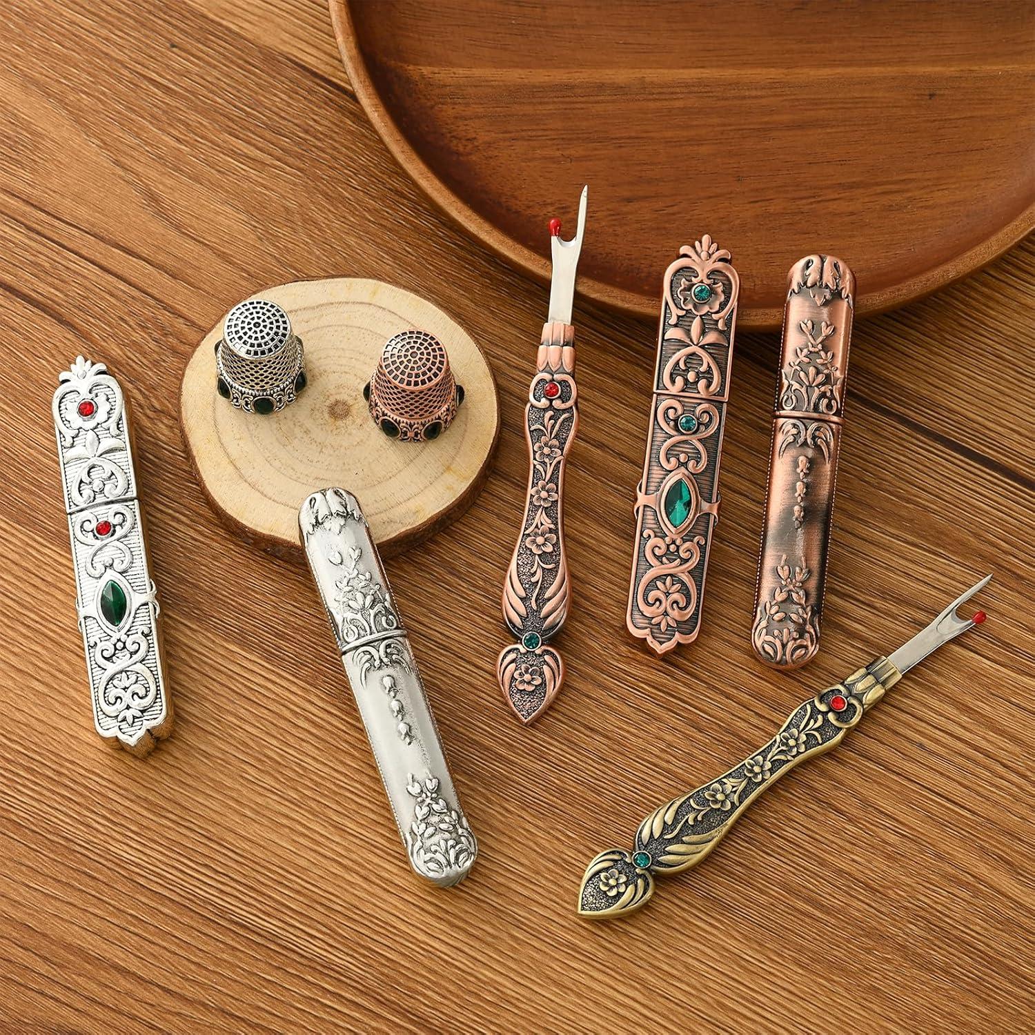 Dedal Vintage Cobre Rojo Flrhsjx para Coser y Manualidades