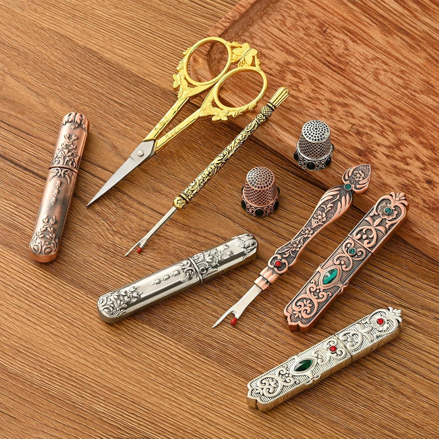 Dedal Vintage Cobre Rojo Flrhsjx para Coser y Manualidades