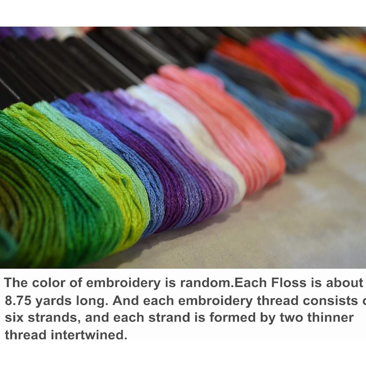 Hilo de Bordado Vilihkc 100% Algodón 100 Colores 8m