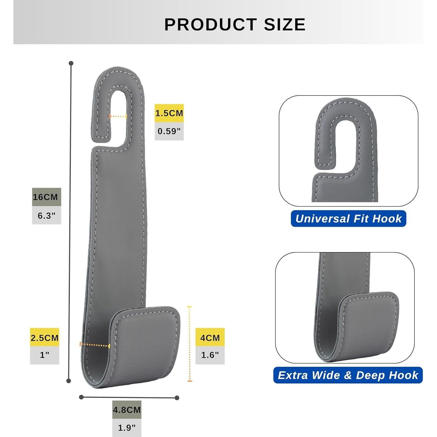 Soporte de bolso para coche IRROMI 2 Pack Beige - Ganchos de reposacabezas