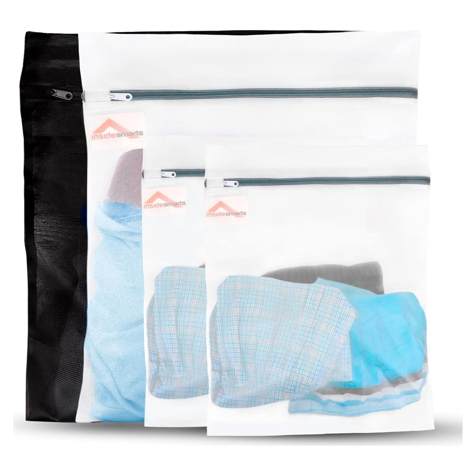 Juego de Bolsas de Lavandería InsideSmarts 4 Piezas Malla Premium