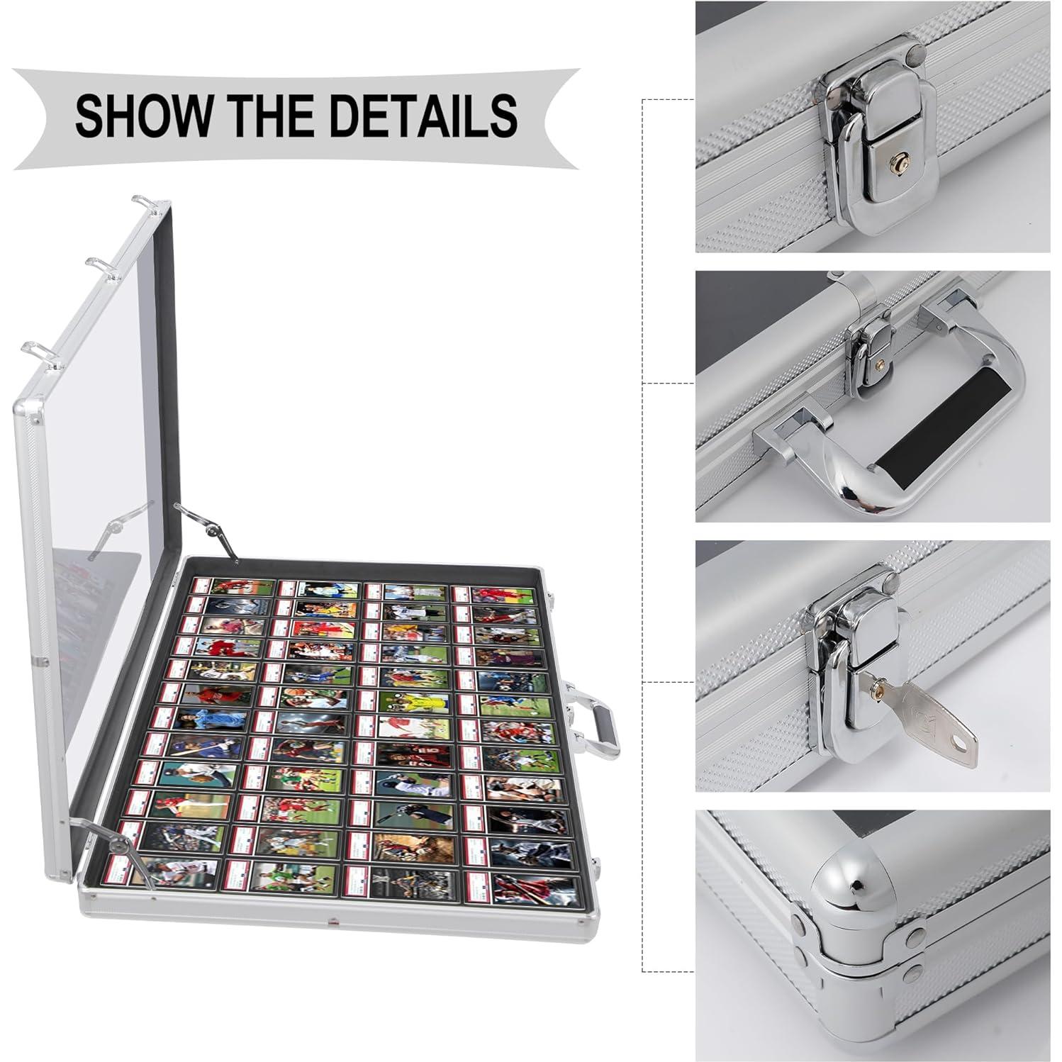 Caja de Exhibición de Aluminio QTYORD 86.36x55.88cm con Cerradura