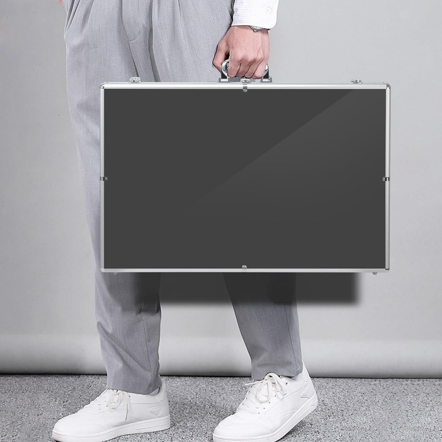 Caja de Exhibición de Aluminio QTYORD 86.36x55.88cm con Cerradura