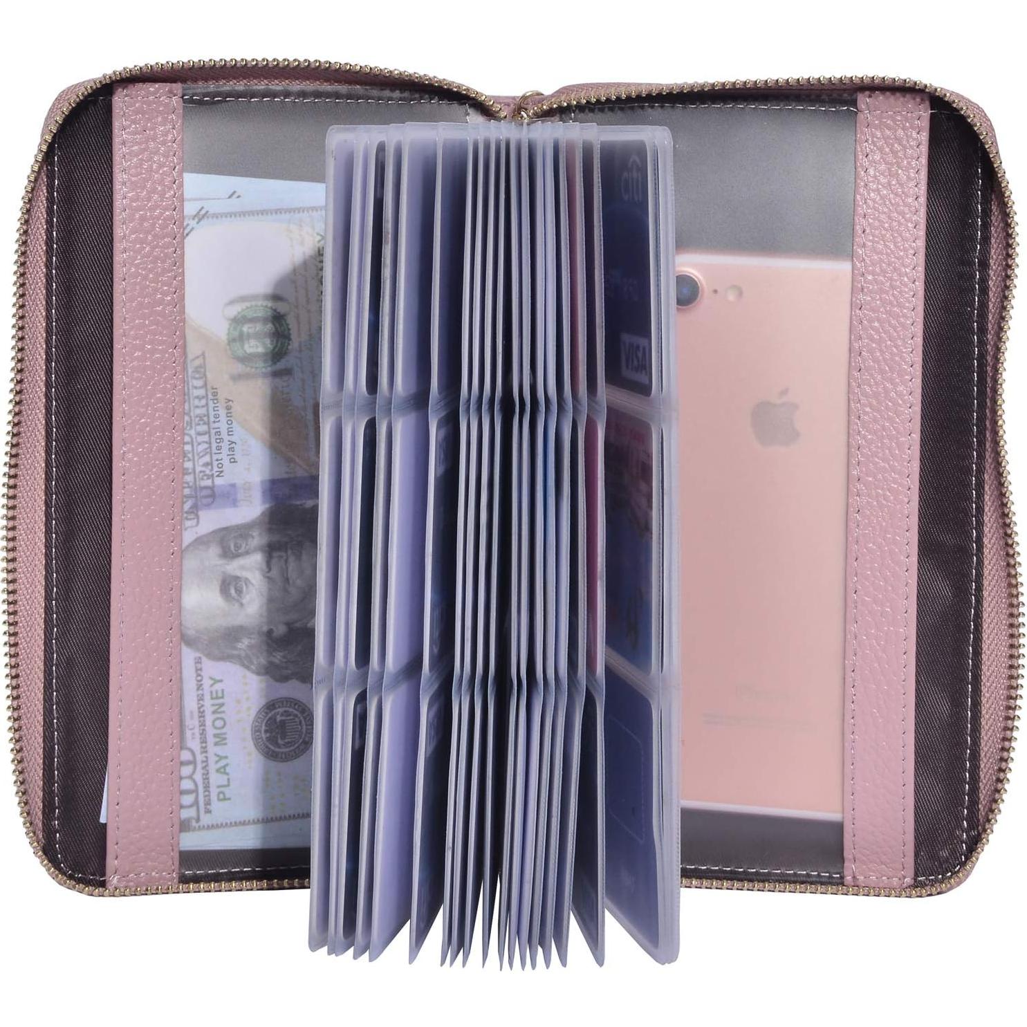 Cartera de Cuero para Mujeres Easyoulife con Bloqueo RFID