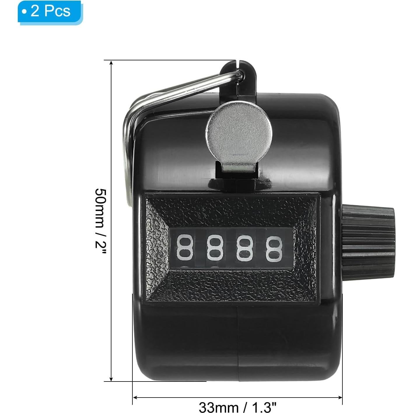 Contador Clicker Mecánico PATIKIL 9999 Tally Negro 2 PCS