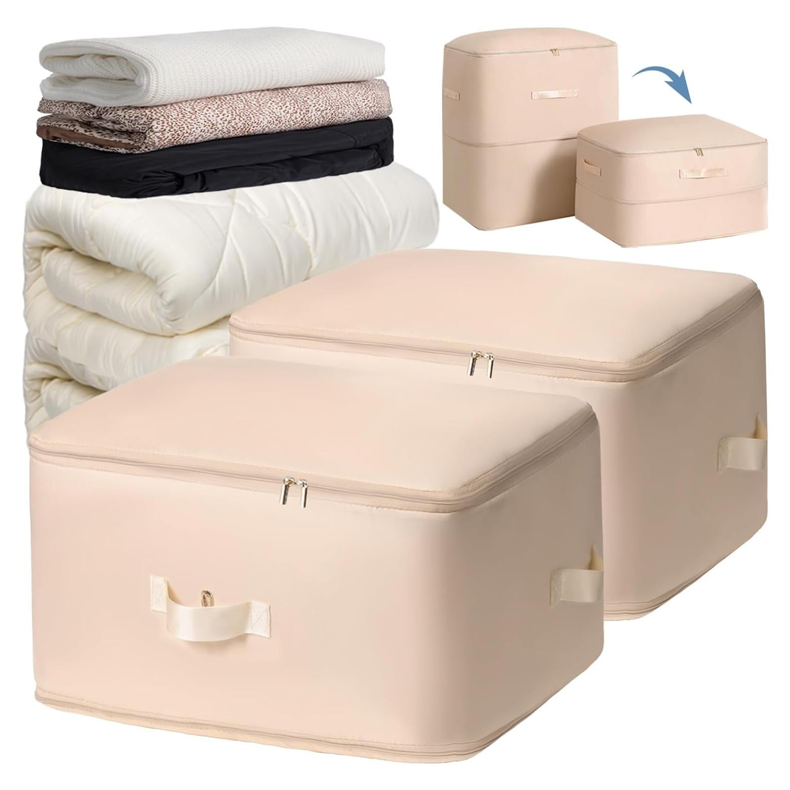 Bolsas de Compresión HAIKYPO 2 Paquetes X-Large Beige