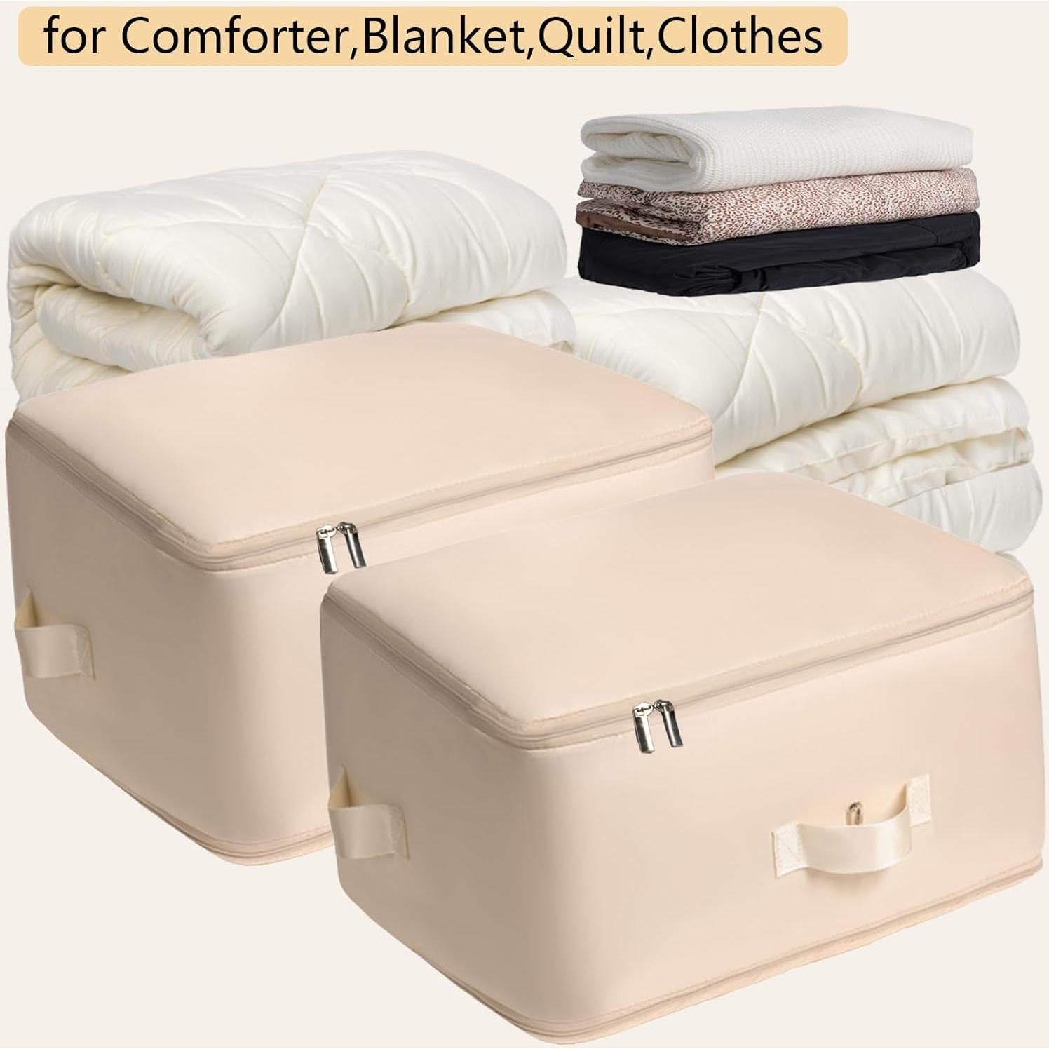 Bolsas de Compresión HAIKYPO 2 Paquetes X-Large Beige