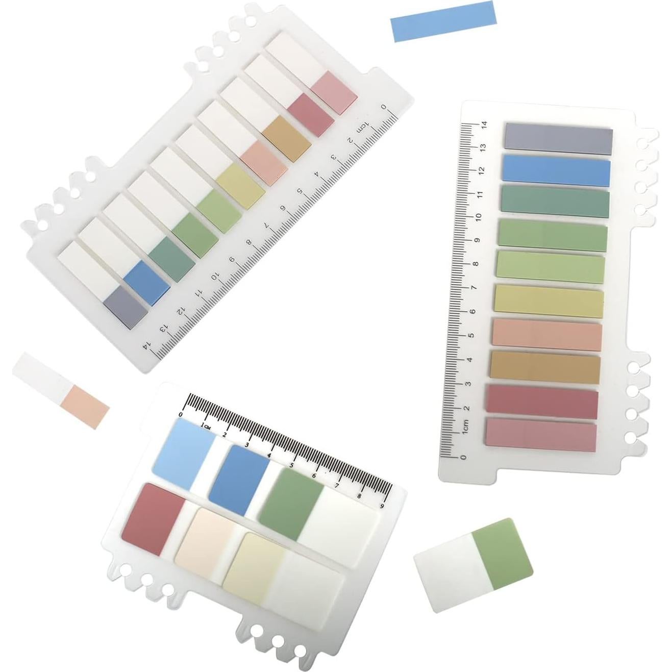 Paquete de 3 Pestañas Adhesivas EGOSKY 460 Piezas Colores Morandi