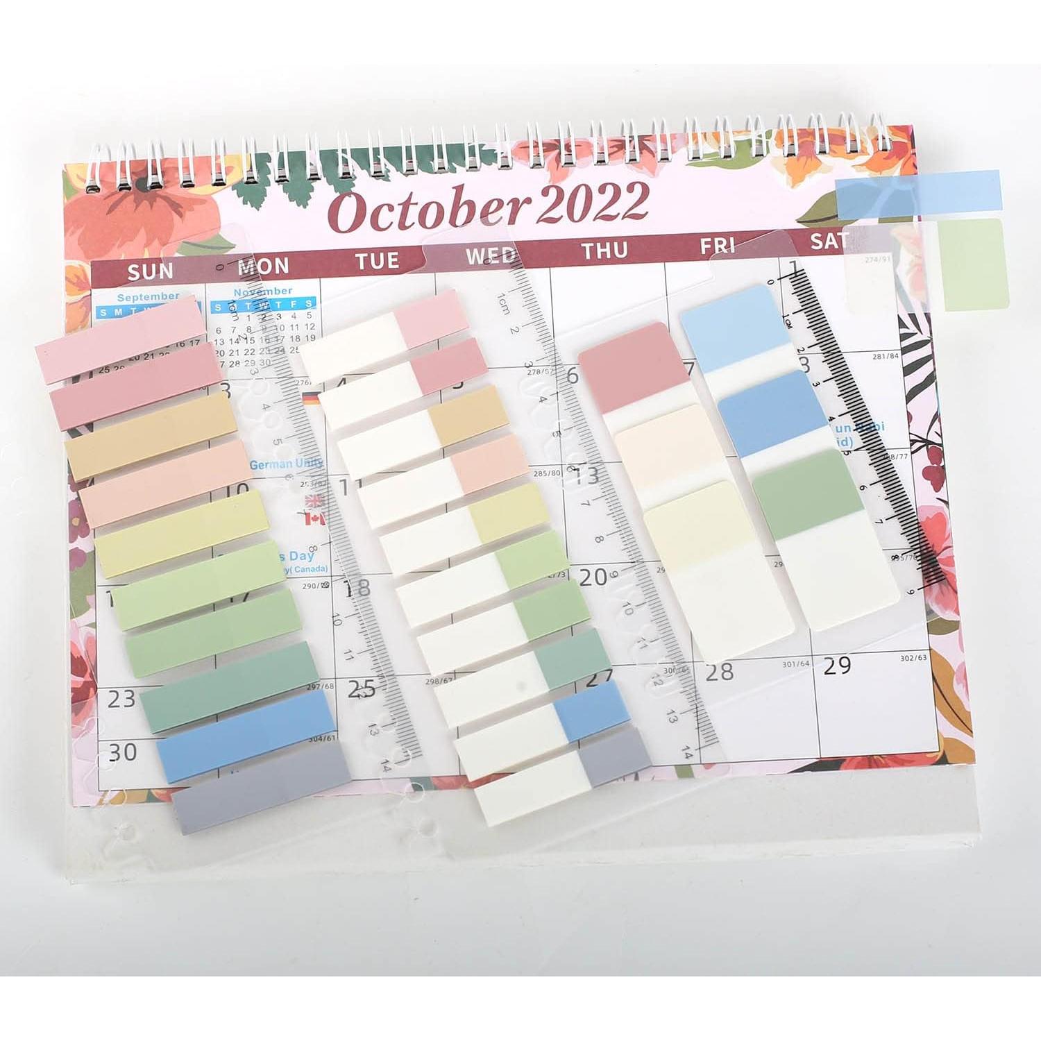 Paquete de 3 Pestañas Adhesivas EGOSKY 460 Piezas Colores Morandi