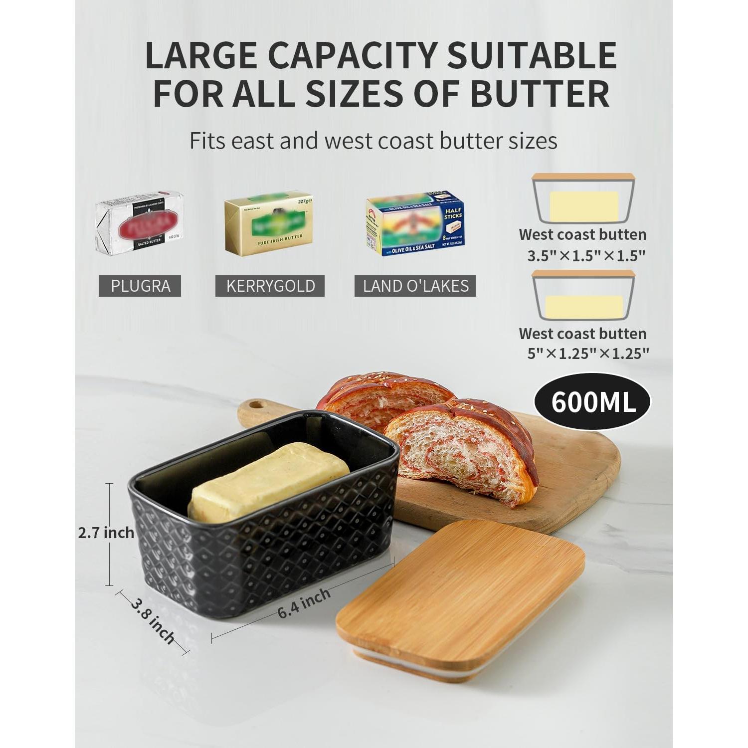 Plato de Mantequilla Cerámica Hasense con Tapa 16.3x7.1cm