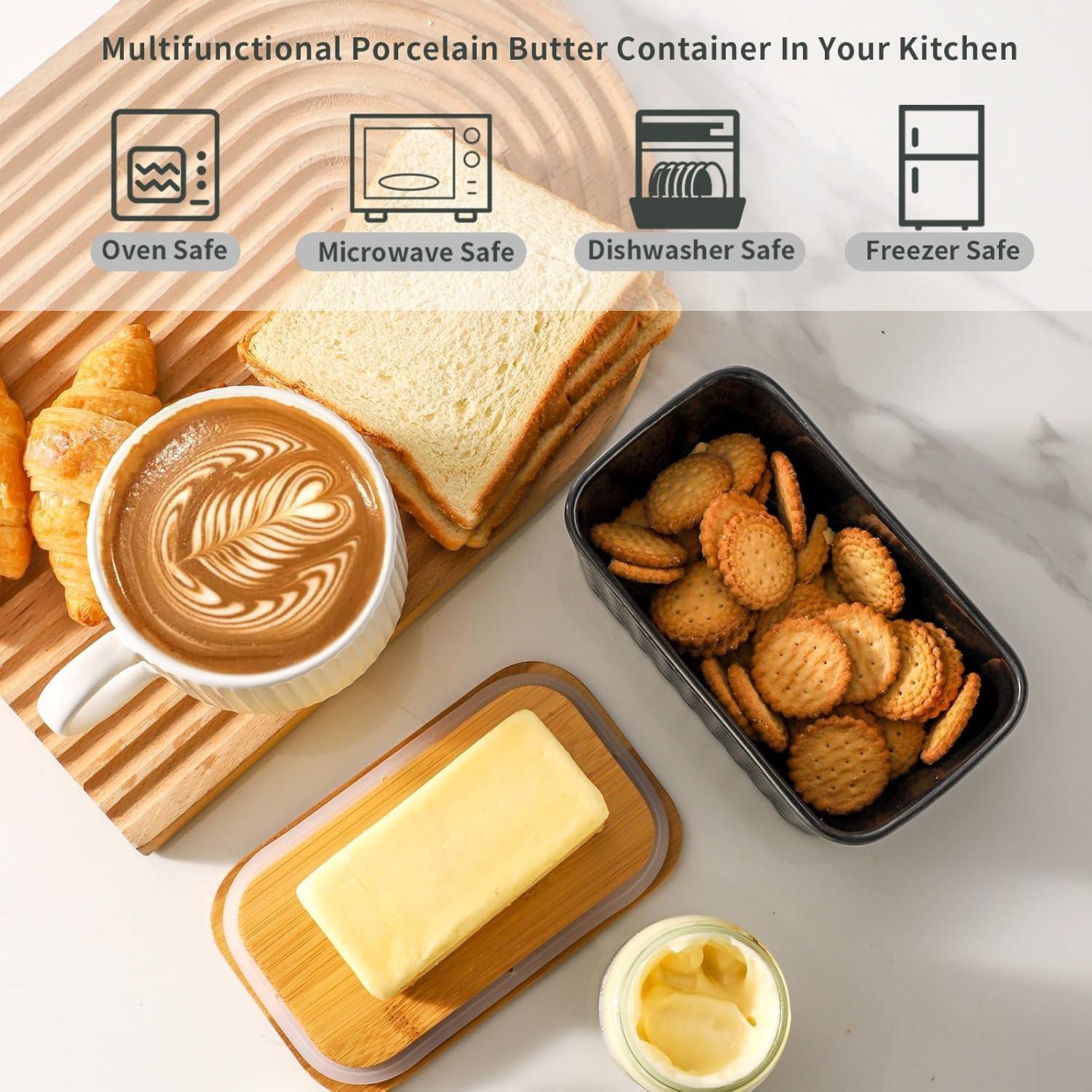 Plato de Mantequilla Cerámica Hasense con Tapa 16.3x7.1cm