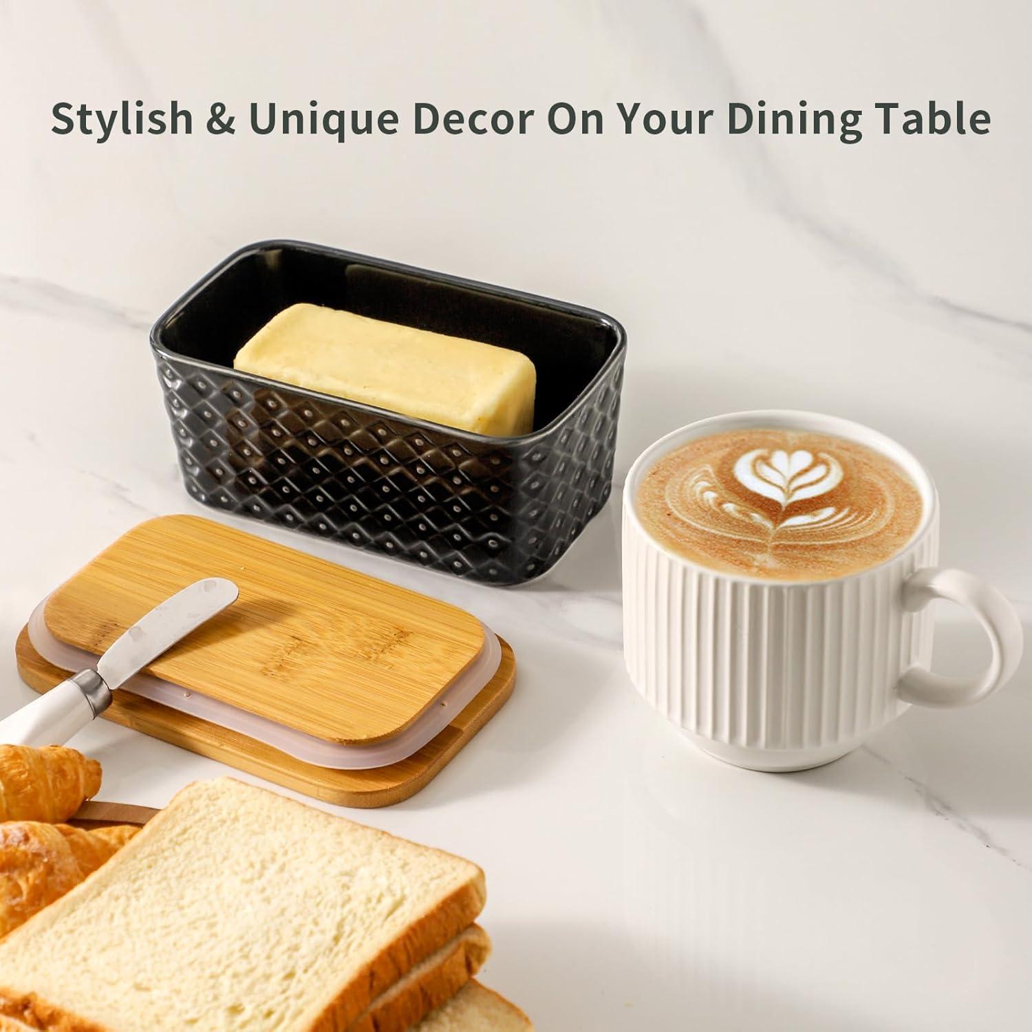 Plato de Mantequilla Cerámica Hasense con Tapa 16.3x7.1cm