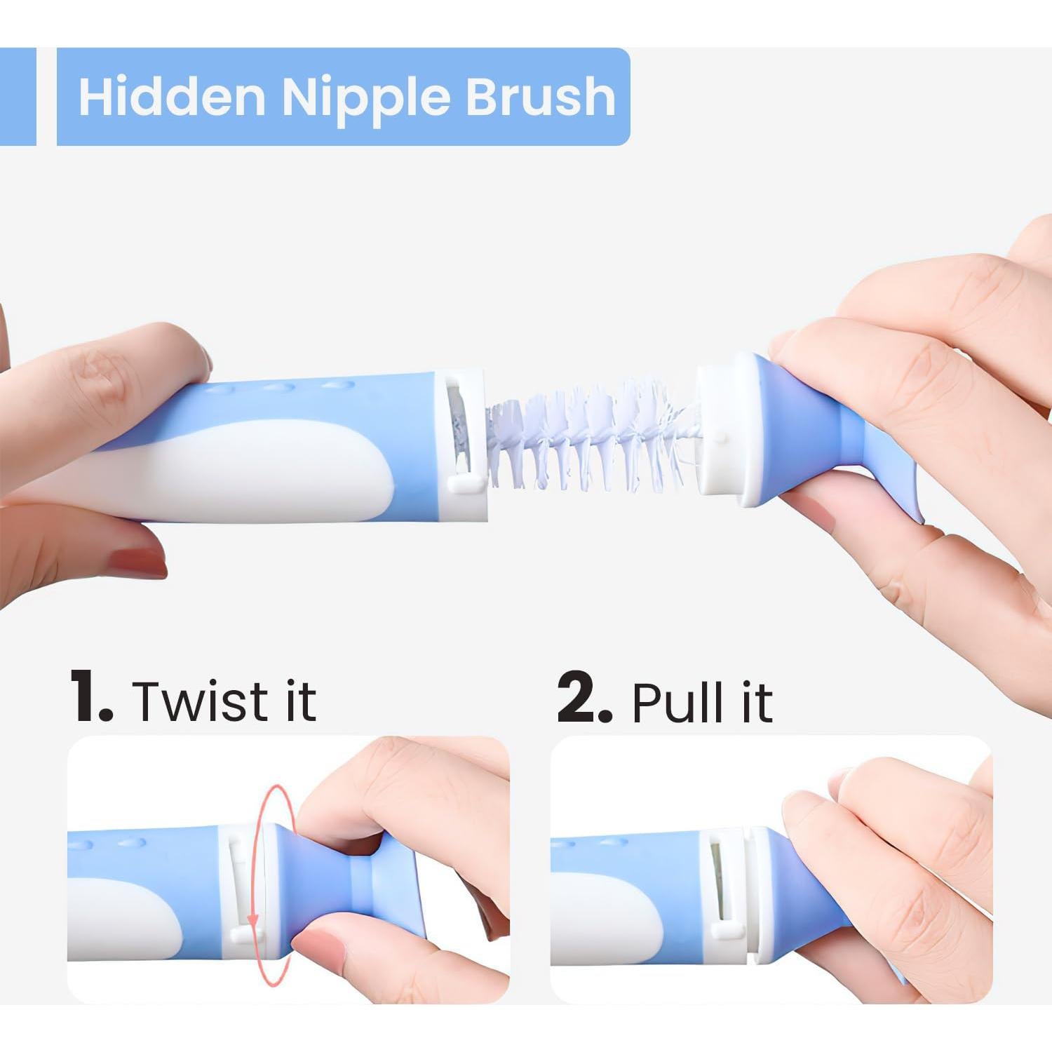 Juego de Cepillos para Biberones Ariseno 4 en 1 Libre de BPA