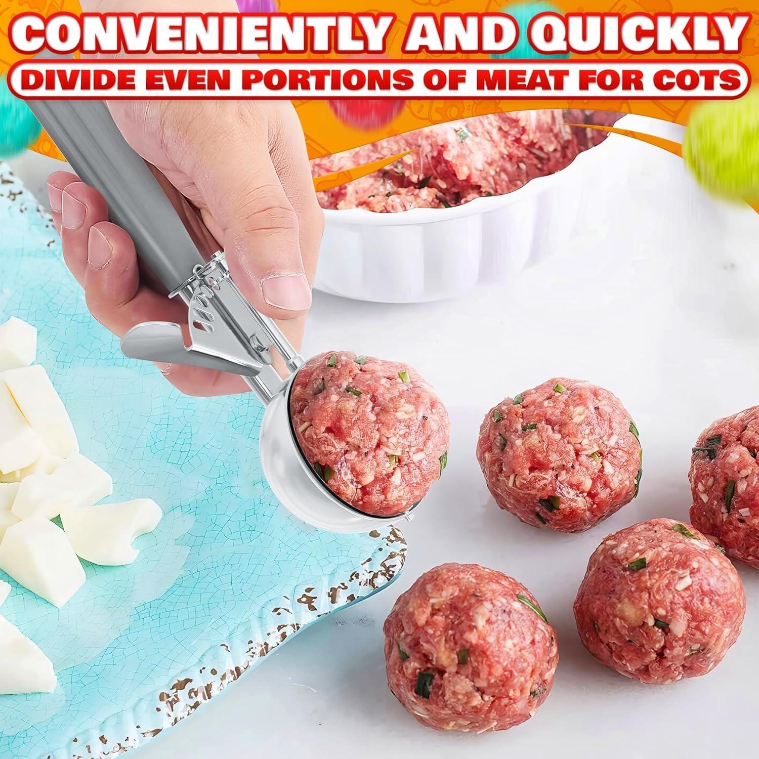 Cucharón de Helado 4 oz VIKROM con Gatillo, Acero Inoxidable