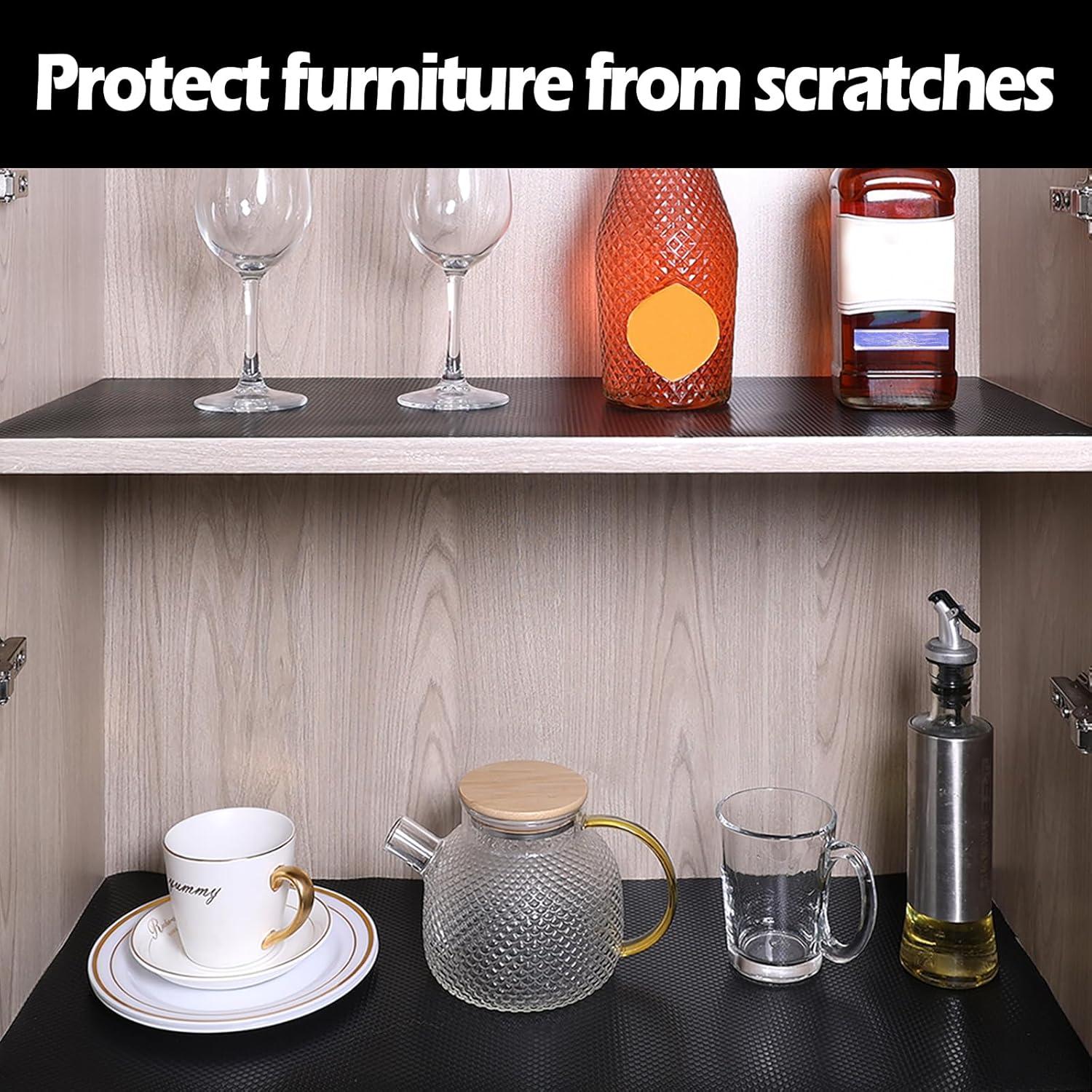 Forro de Estante Impermeable Janeart 10.5" Negro 145.7" Largo