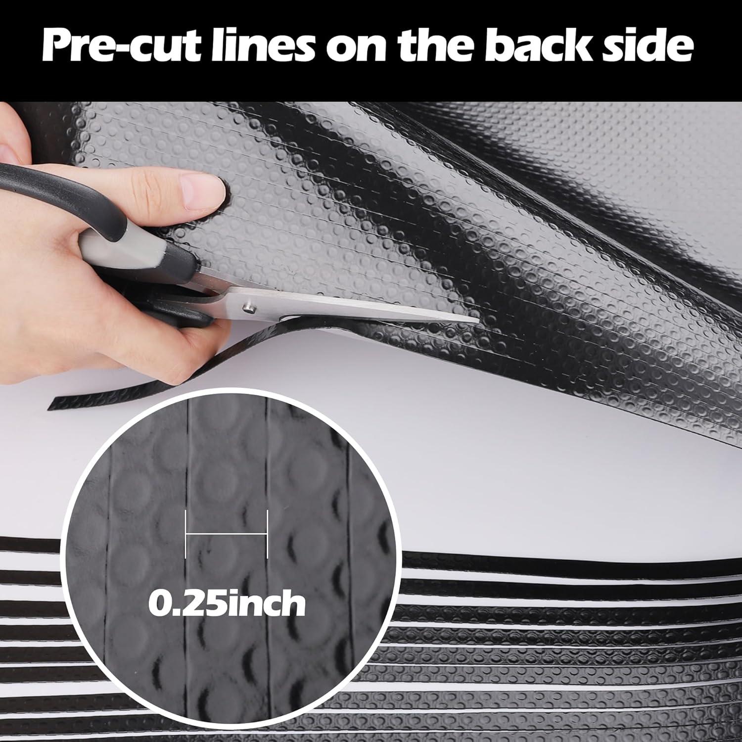 Forro de Estante Impermeable Janeart 10.5" Negro 145.7" Largo