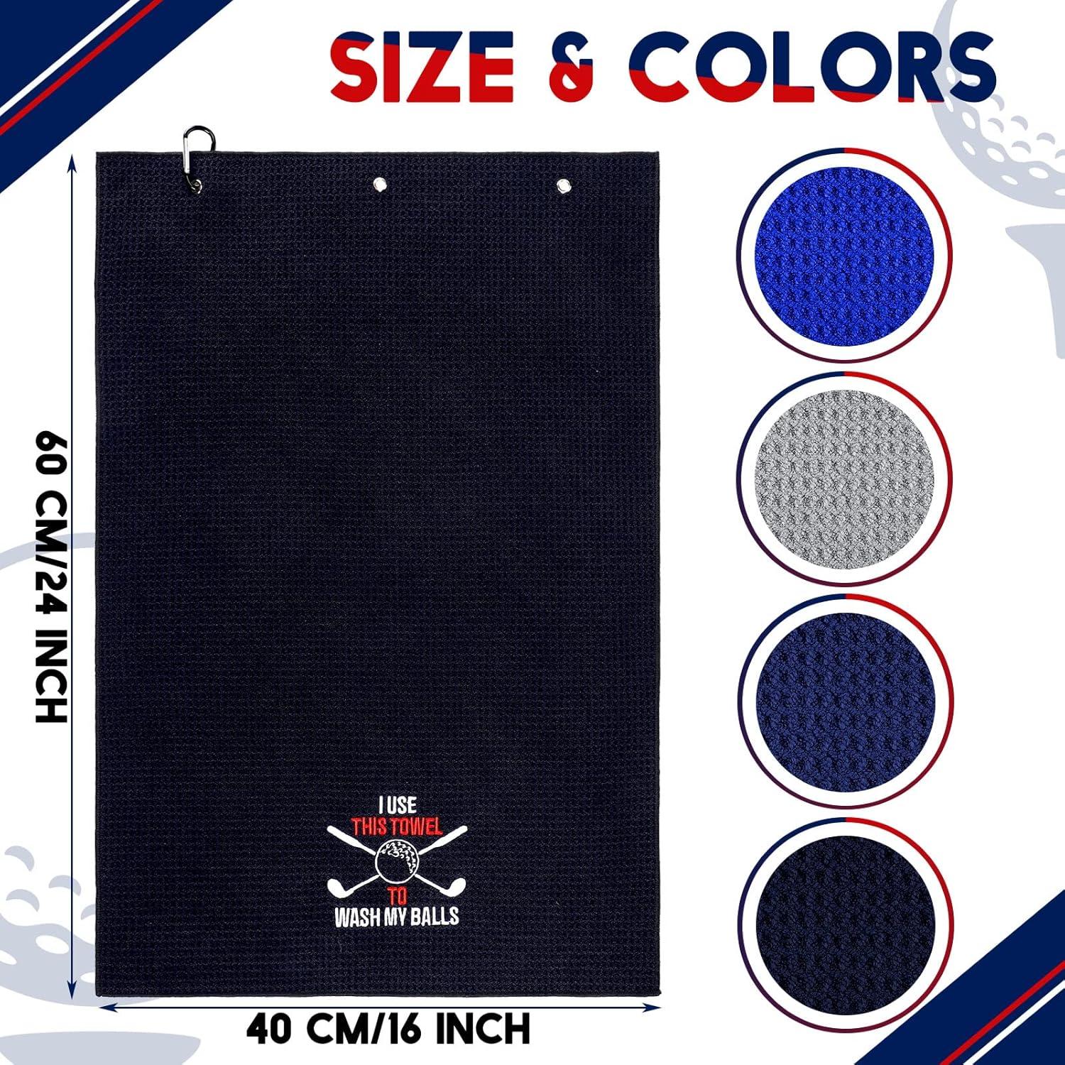 Toallas de Golf Hosuly 4 Pcs Microfibra 60x40 cm