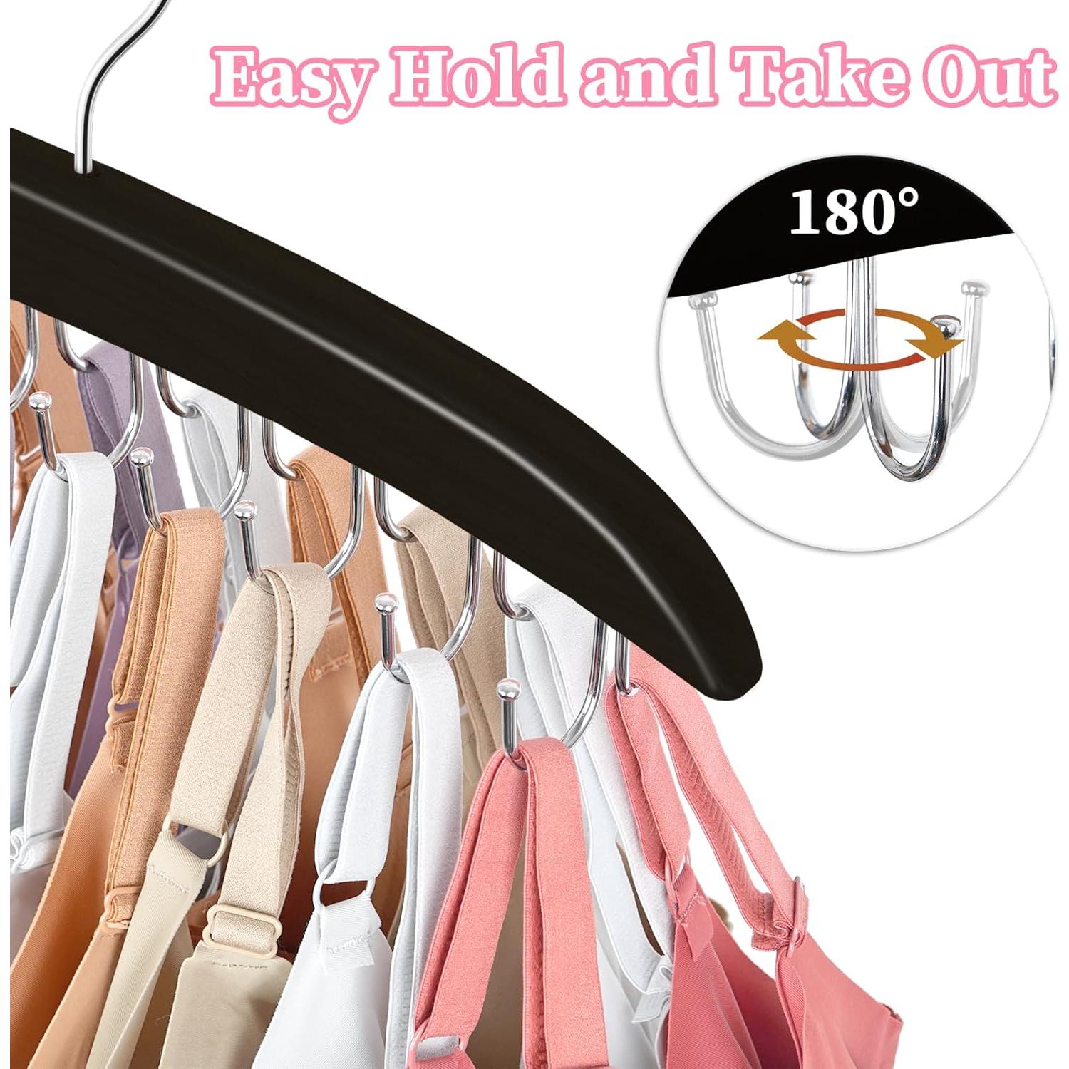 Organizador de Sujetadores Plegable YYILIS Negro 20 Ganchos