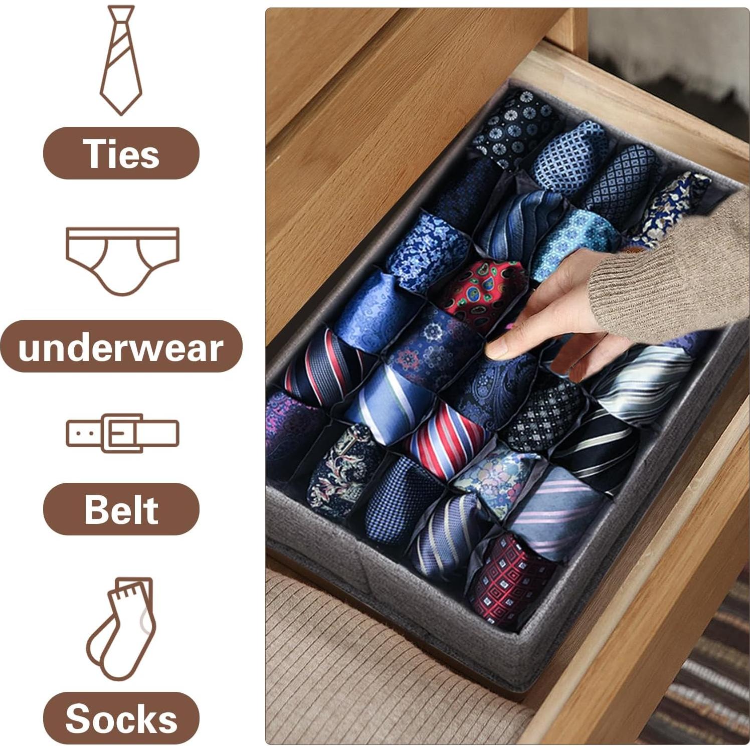 Organizador de Calcetines PINGMIC Gris Plegable 30 Celdas