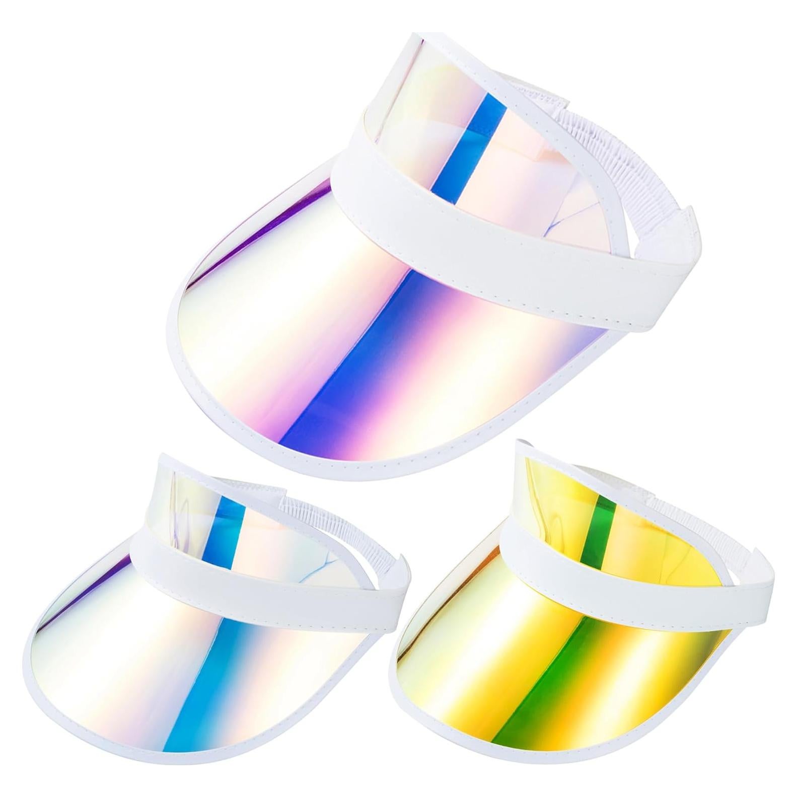 Paquete de 3 Gorras Visera de Sol Unisex Ajustables