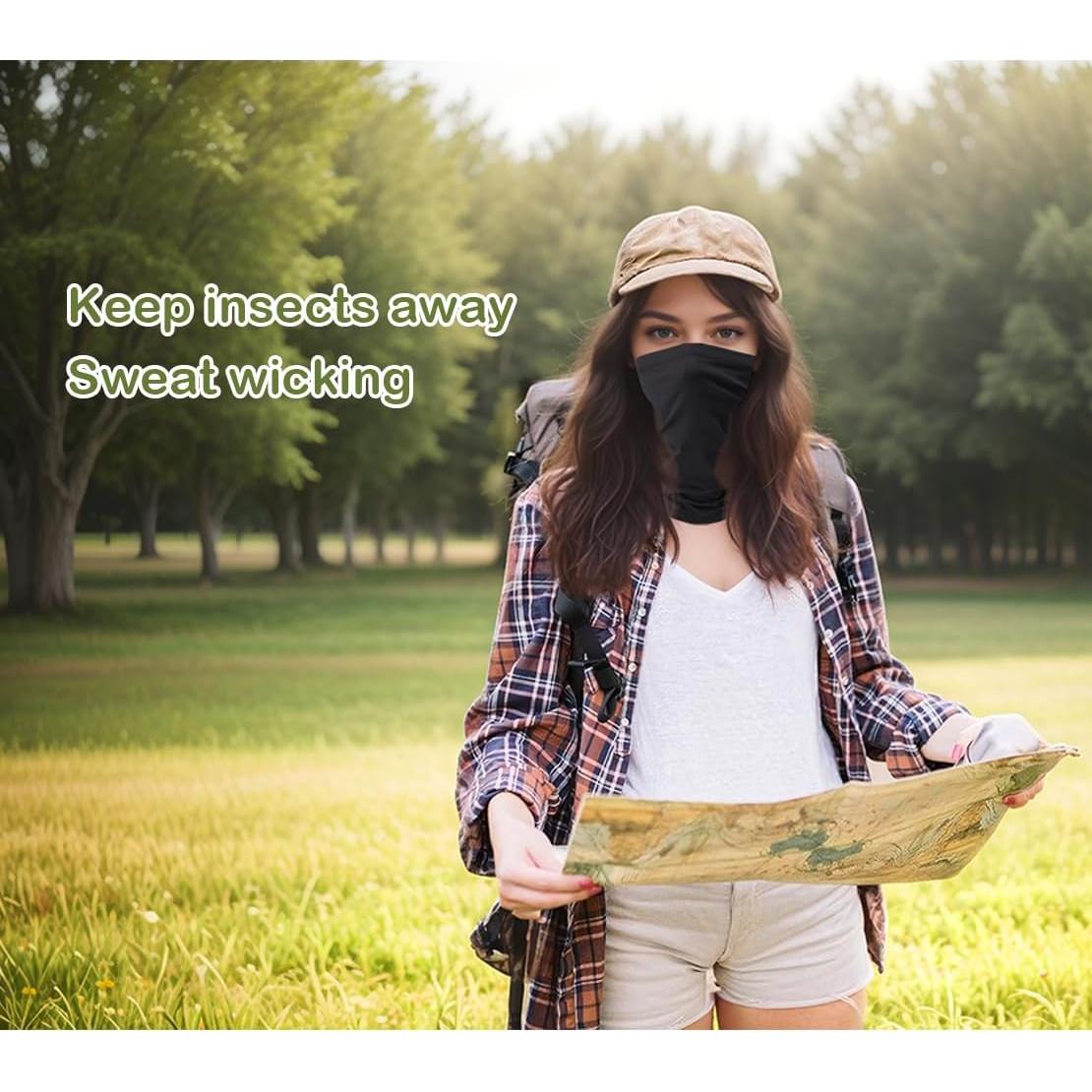 Gaiter de Pesca Unisex Negro - Máscara Facial Refrigerante UV