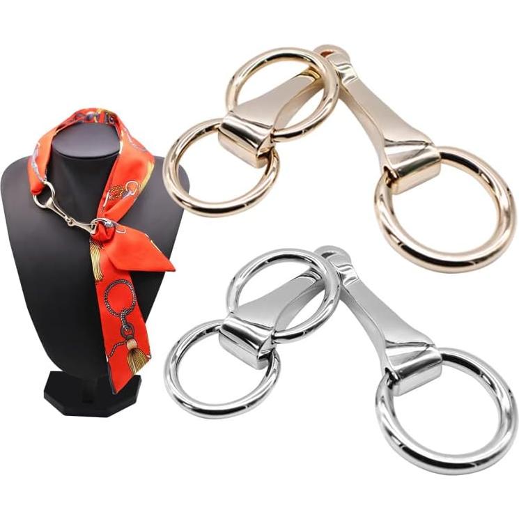 Anillos de hebilla para bufanda Cualque oro para mujeres