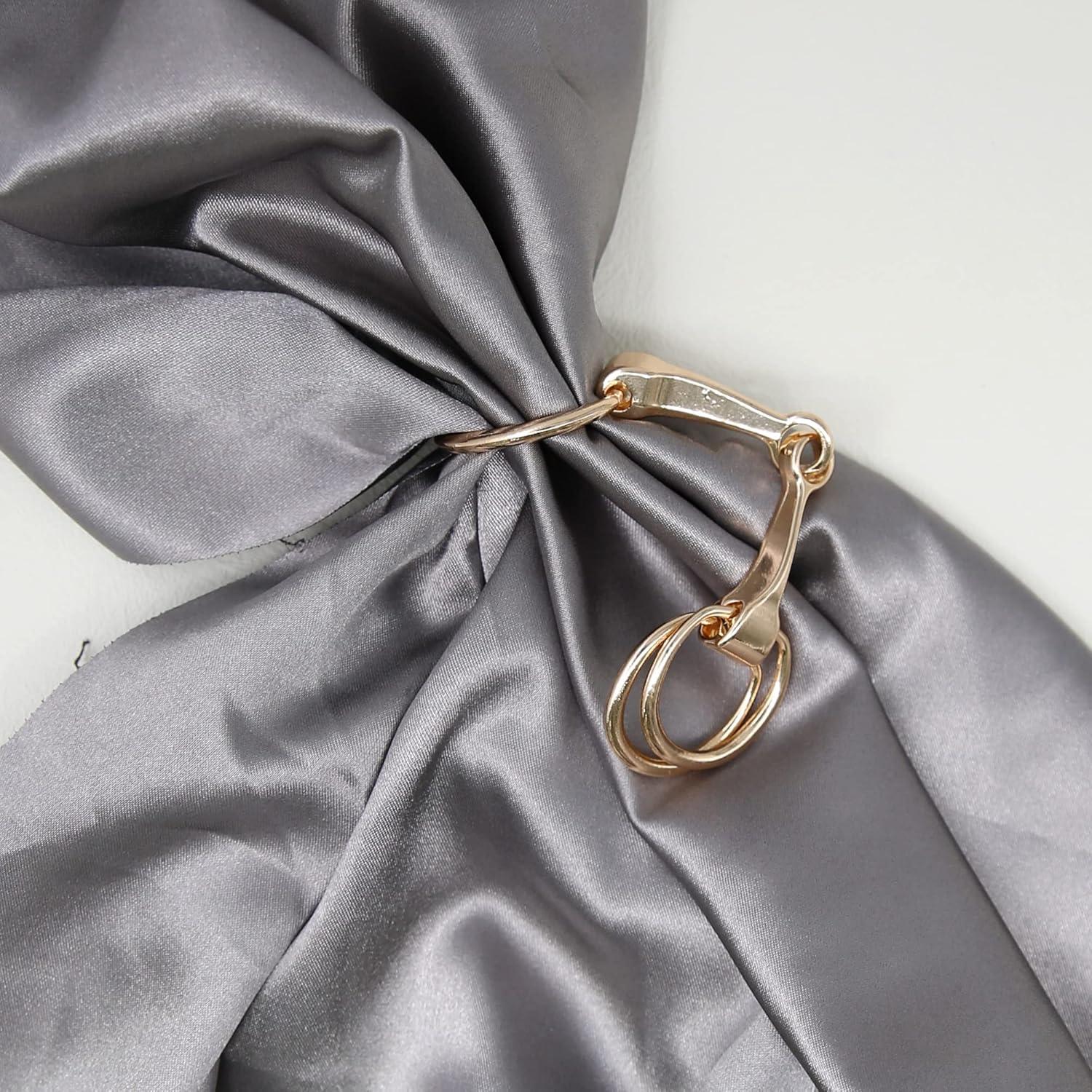 Anillos de hebilla para bufanda Cualque oro para mujeres