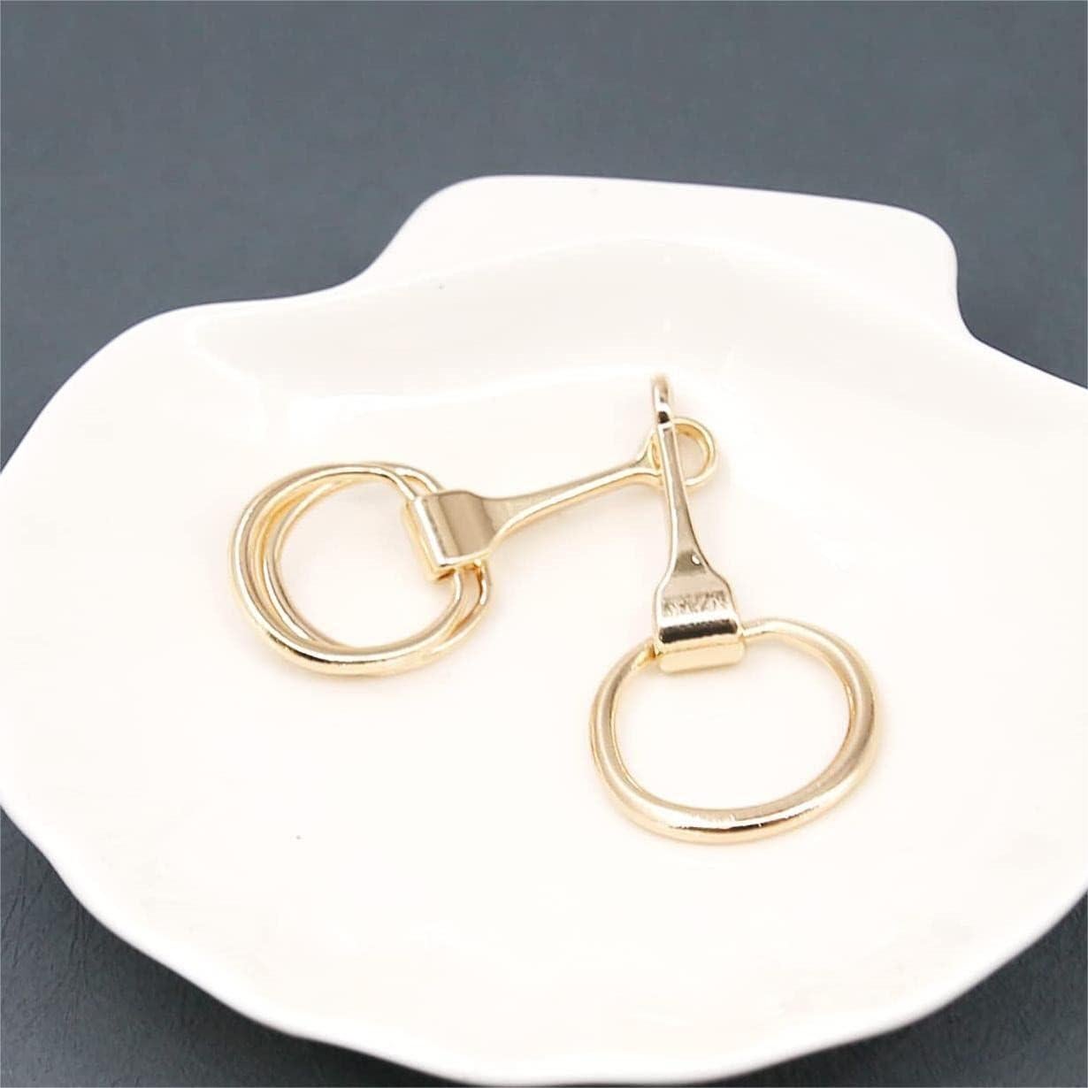 Anillos de hebilla para bufanda Cualque oro para mujeres