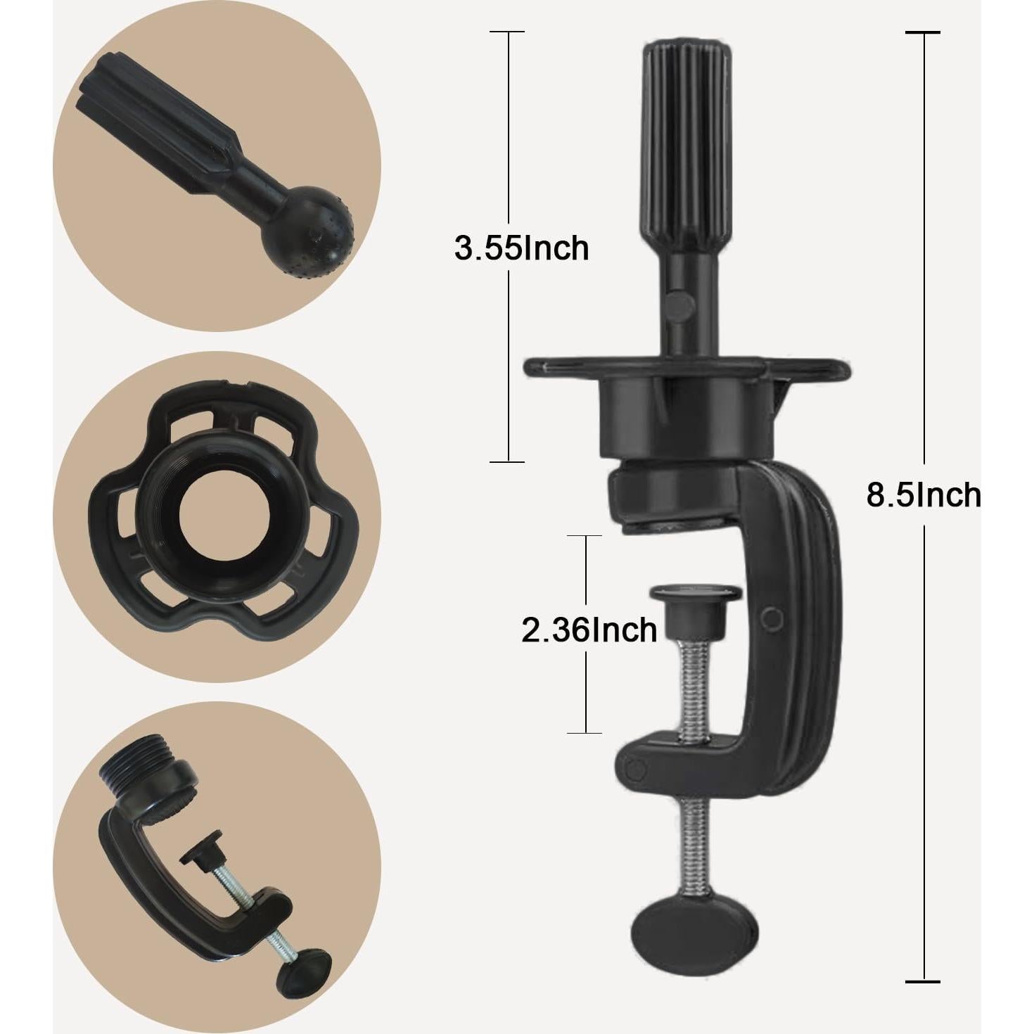 Soporte de Cabeza de Maniquí para Pelucas MMlover Negro 1 Unidad