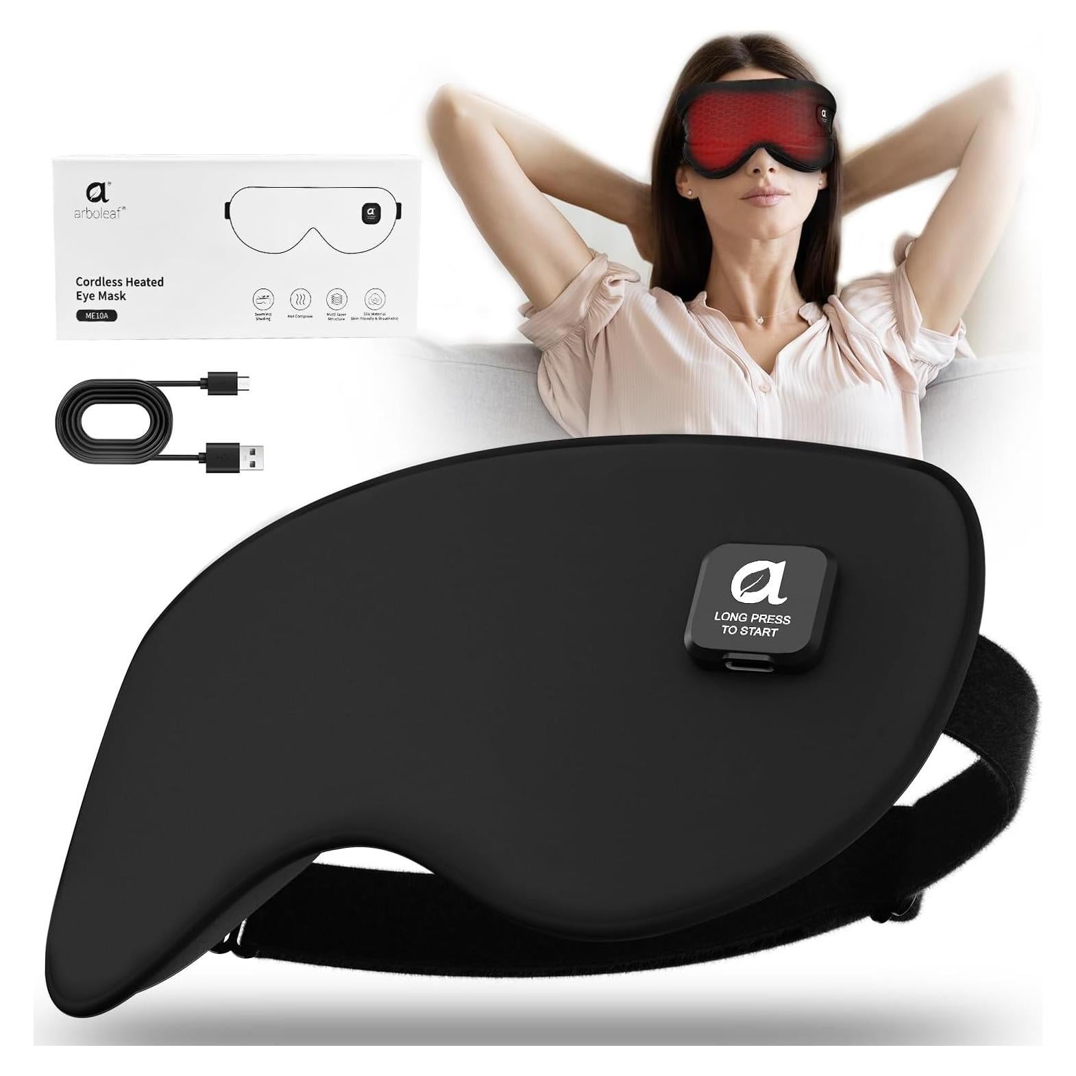 Máscara Ocular Calentada Arboleaf ME10A para Ojos Secos