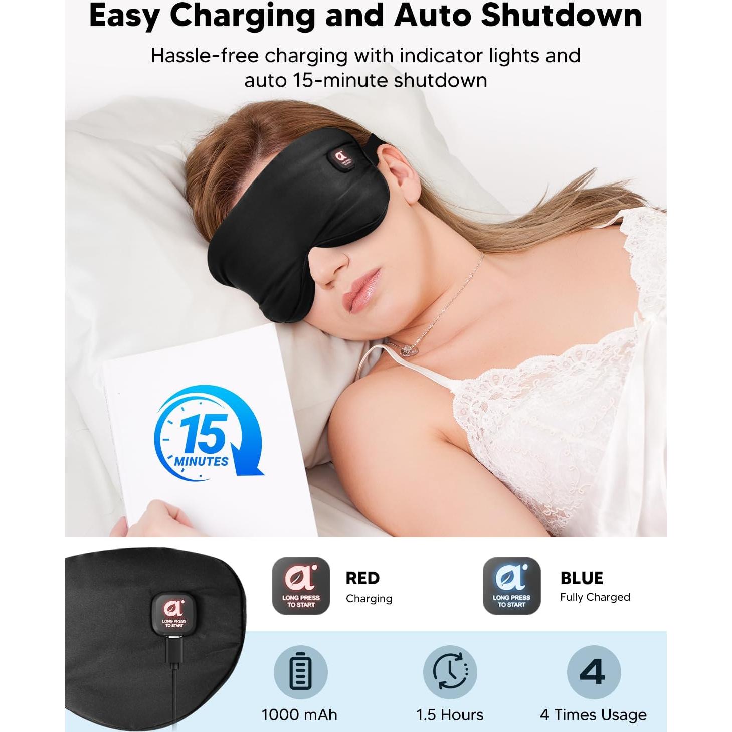 Máscara Ocular Calentada Arboleaf ME10A para Ojos Secos