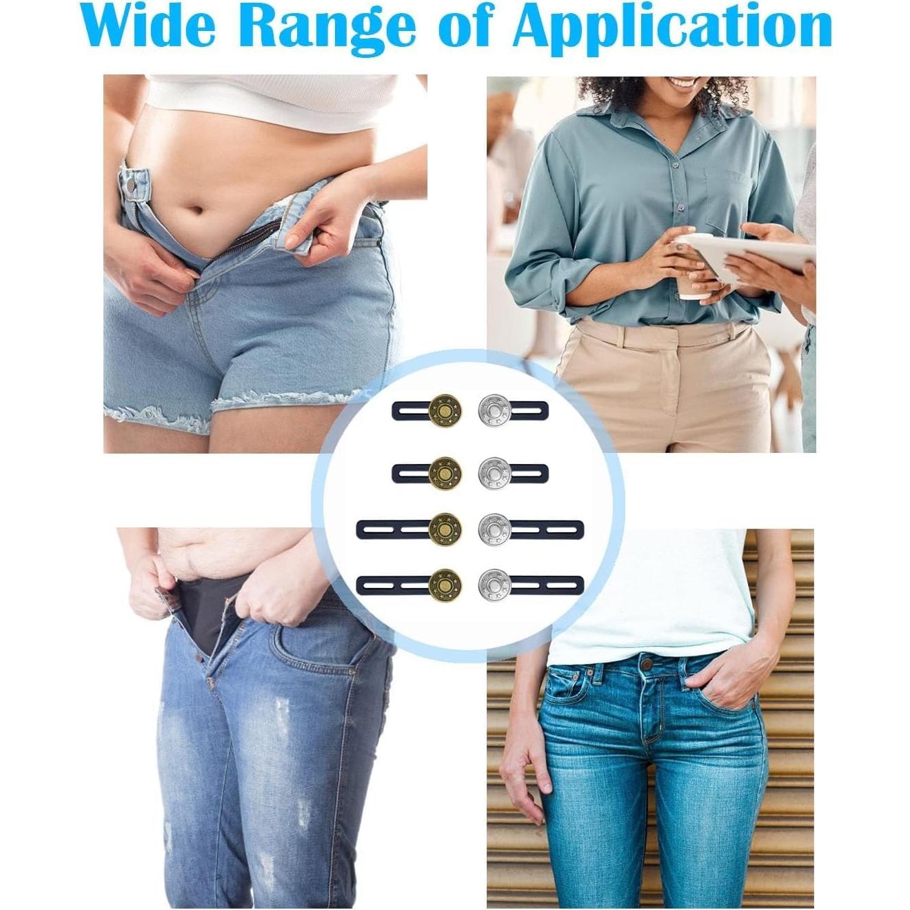 Extensores de Cintura para Pantalones Keepsweat 8 Piezas Ajustables
