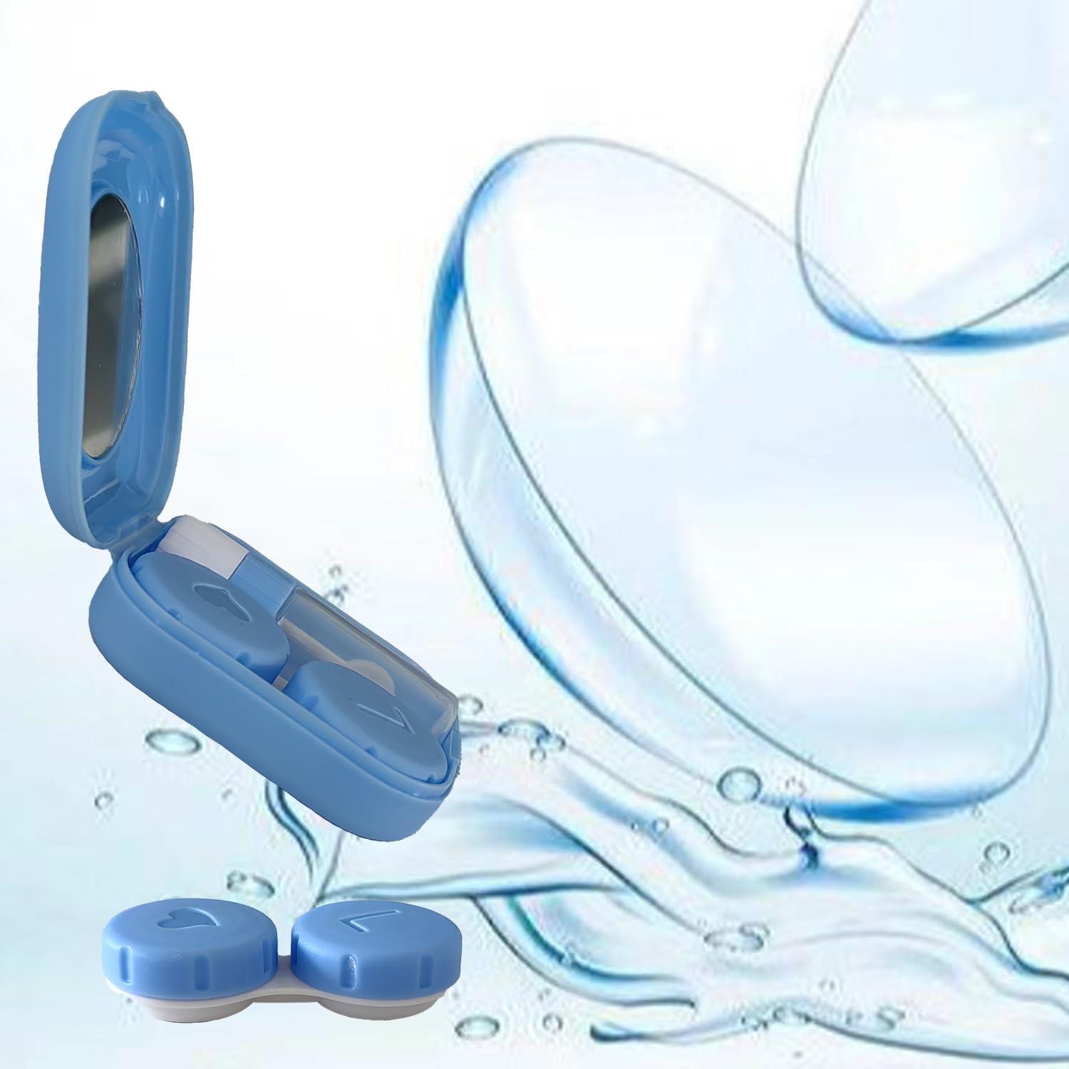 Kit de Estuche para Lentes de Contacto Kuanfine 6 Piezas Azul