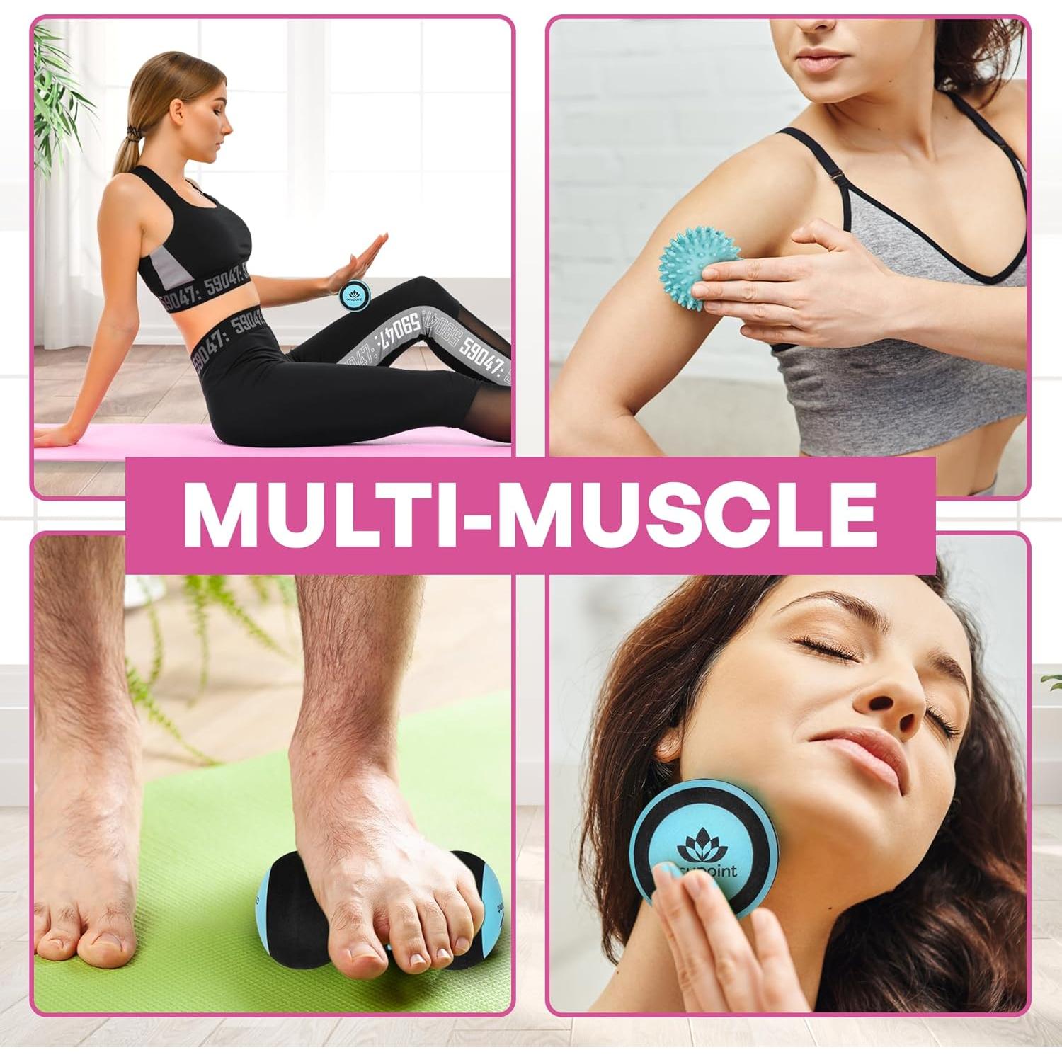 Juego de Pelotas de Masaje Acupoint - 6 Piezas para Alivio Muscular