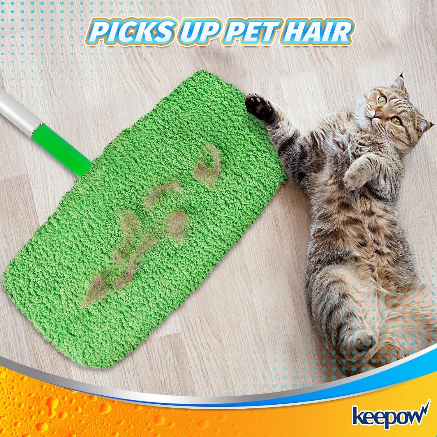 Paños Húmedos Reutilizables KEEPOW para Trapeador Swiffer - 12 Unidades