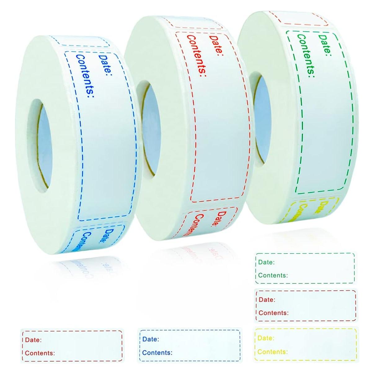 450 Etiquetas Removibles para Congelador Smatagee 7.5x2.5cm