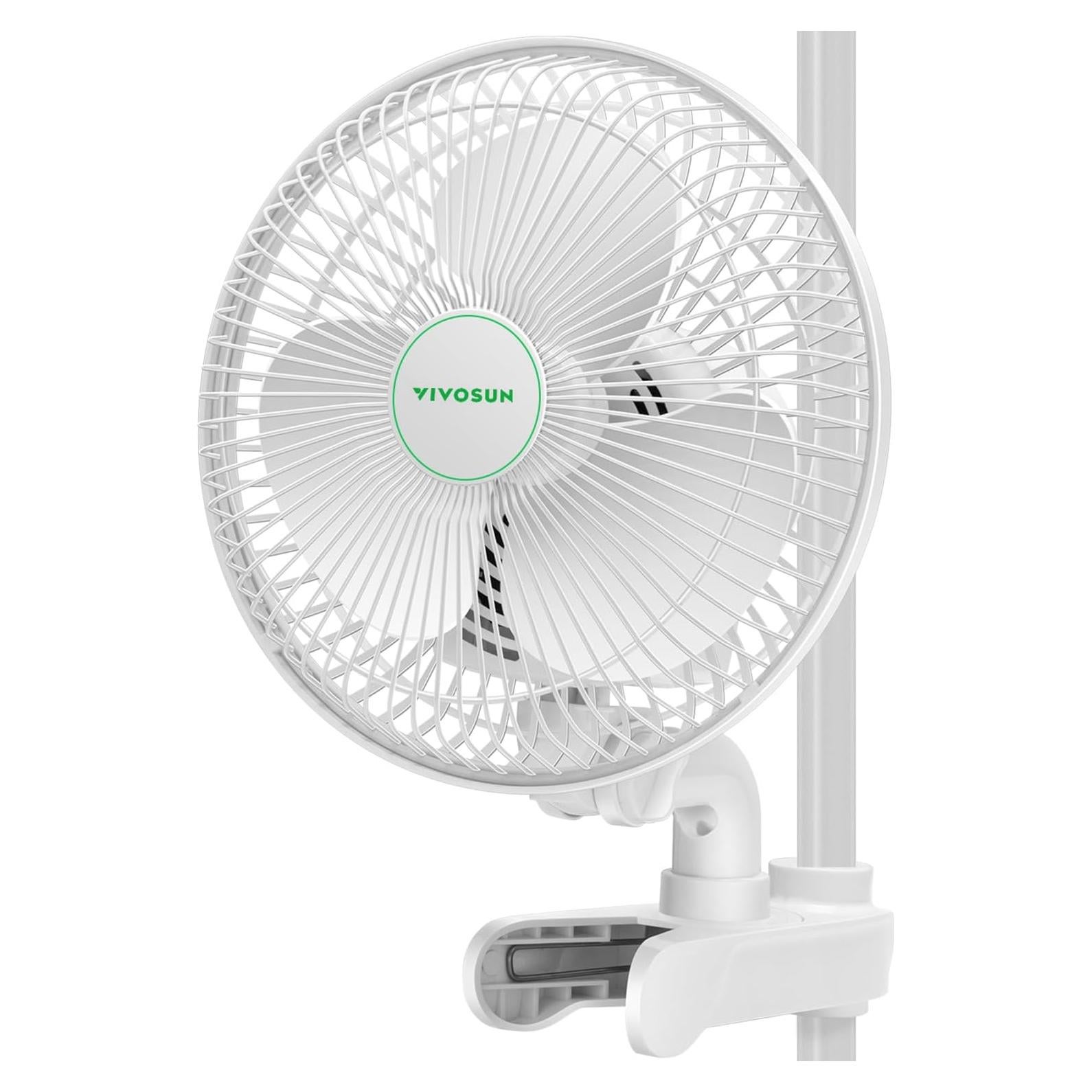 Ventilador Oscilante VIVOSUN 15 cm 2 Velocidades Blanco